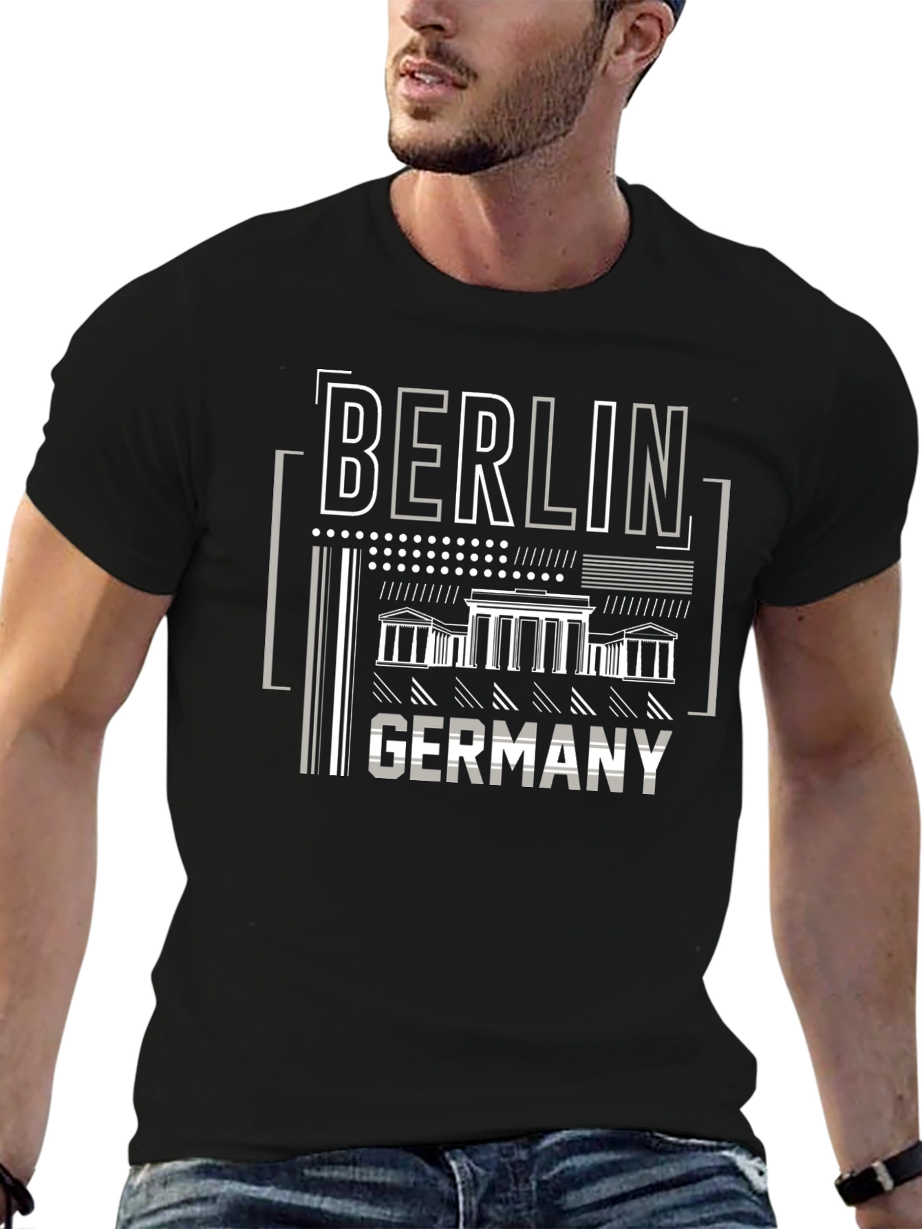 Berlin Germany Graphic Print Black T-Shirt