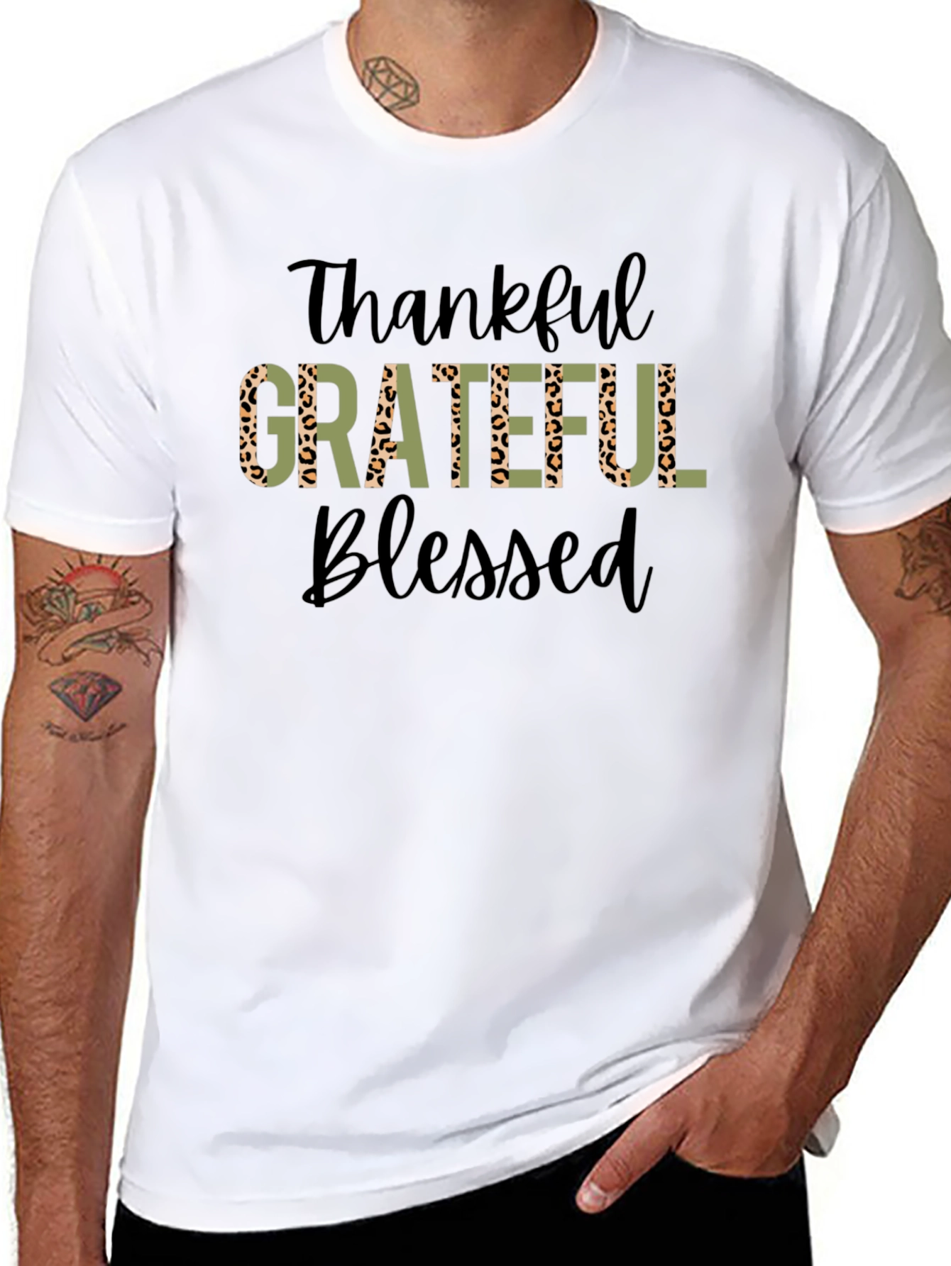 Thankful Grateful Blessed Graphic Tee