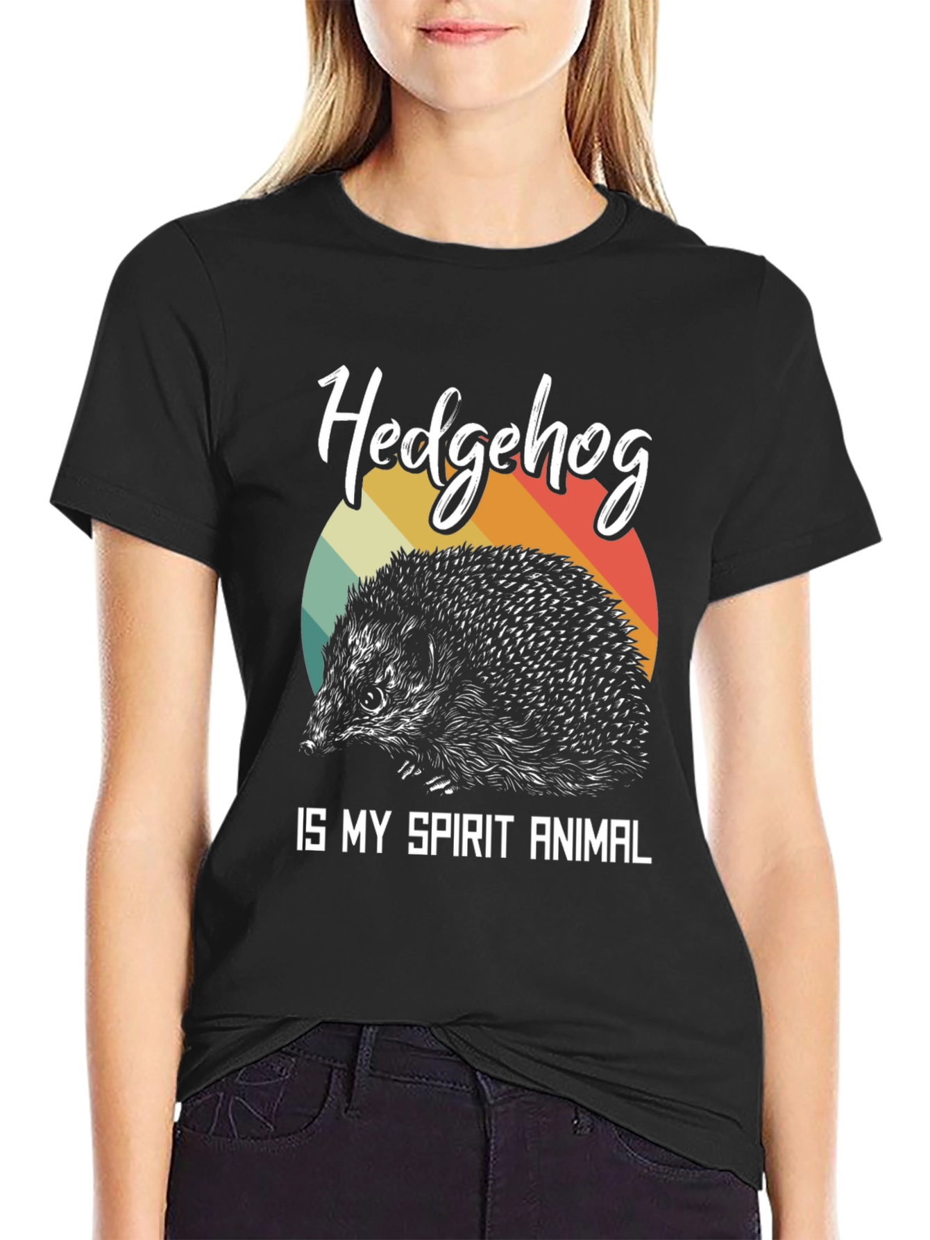 Hedgehog Spirit Animal Graphic T-Shirt