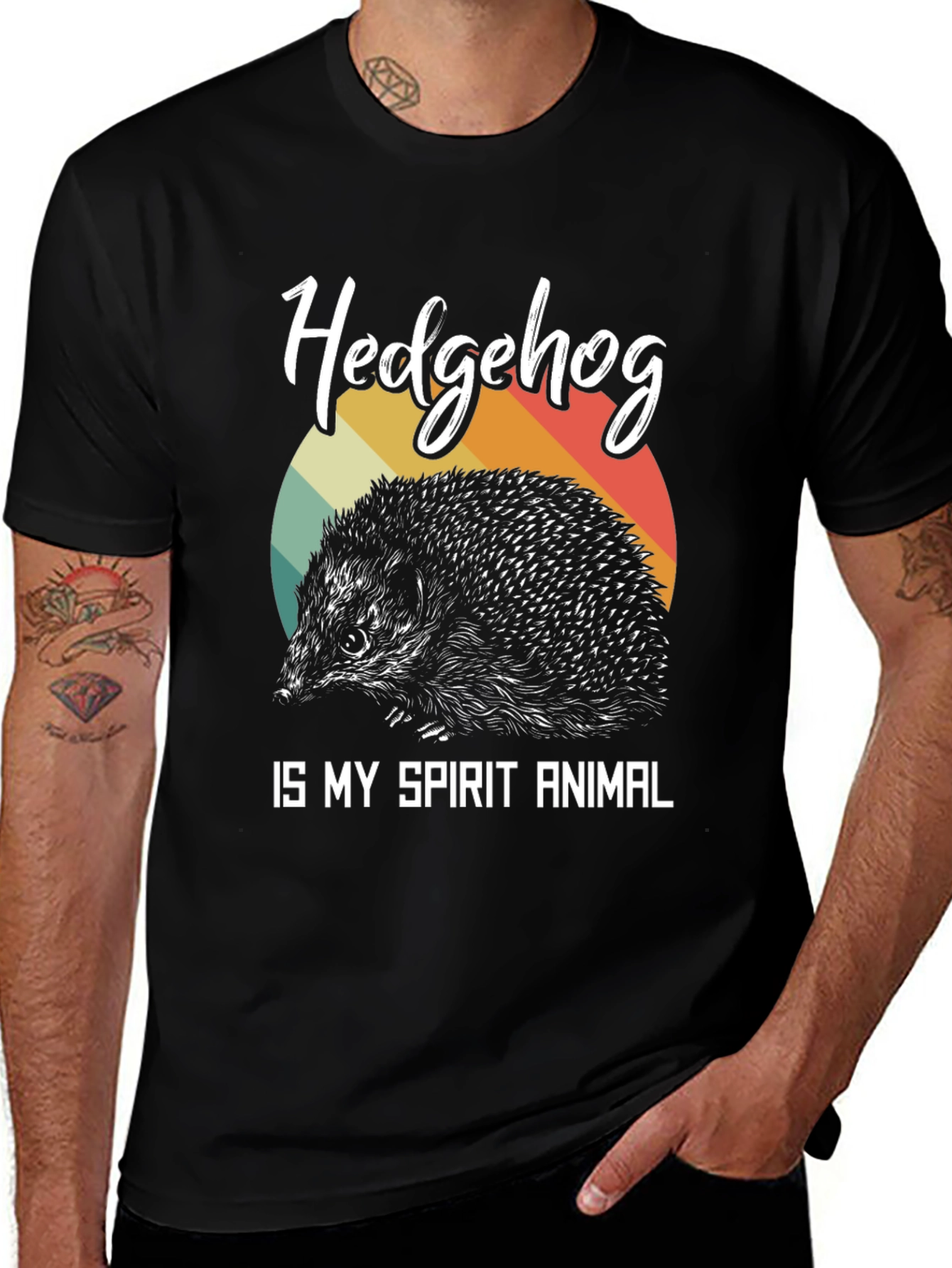 Hedgehog Spirit Animal Graphic T-Shirt