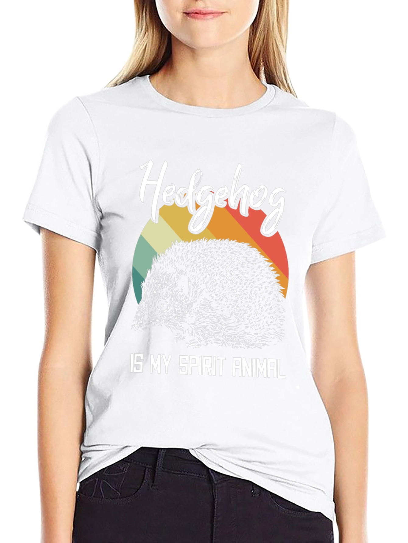 Hedgehog Spirit Animal Graphic T-Shirt
