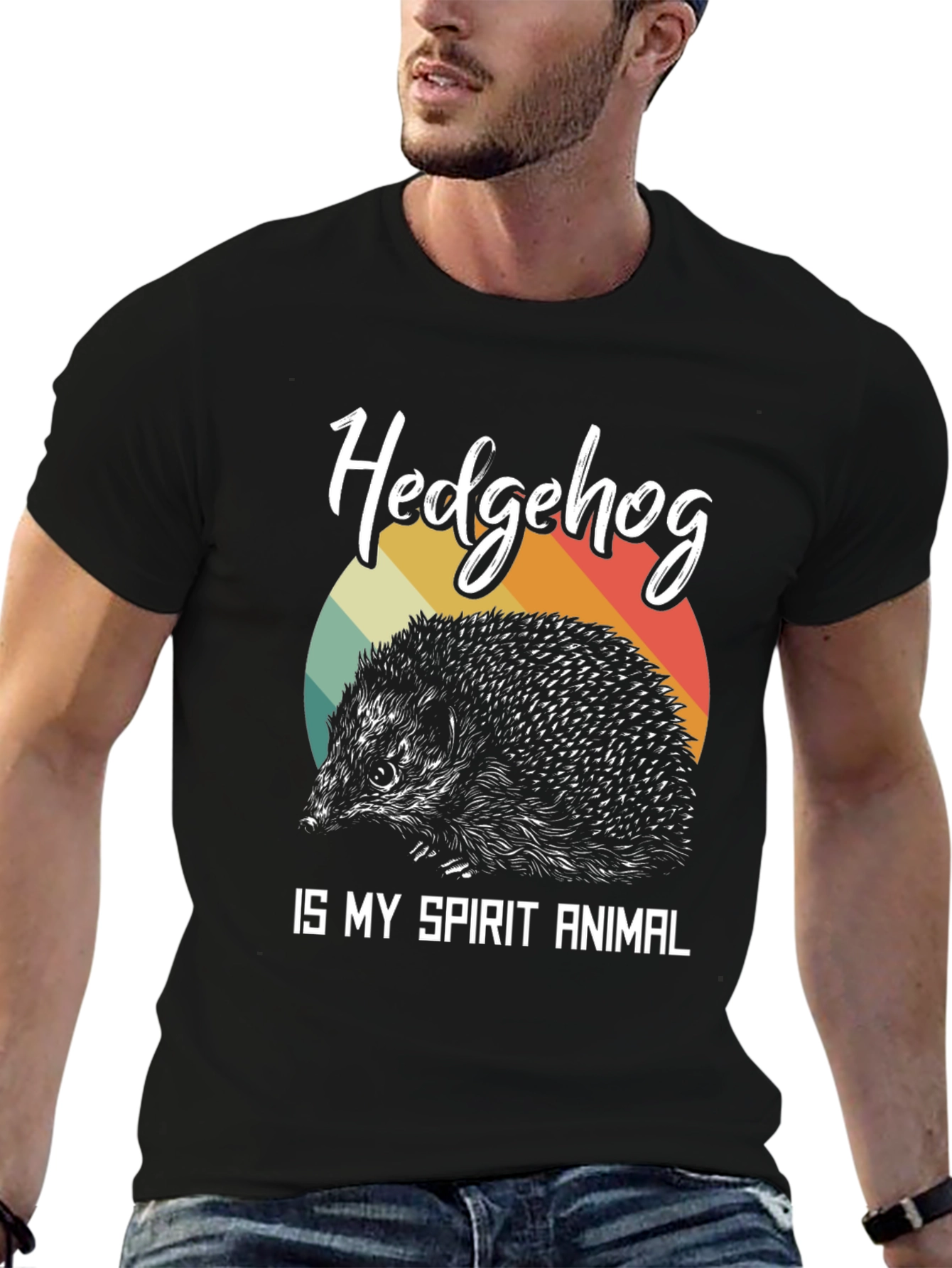 Hedgehog Spirit Animal Graphic T-Shirt