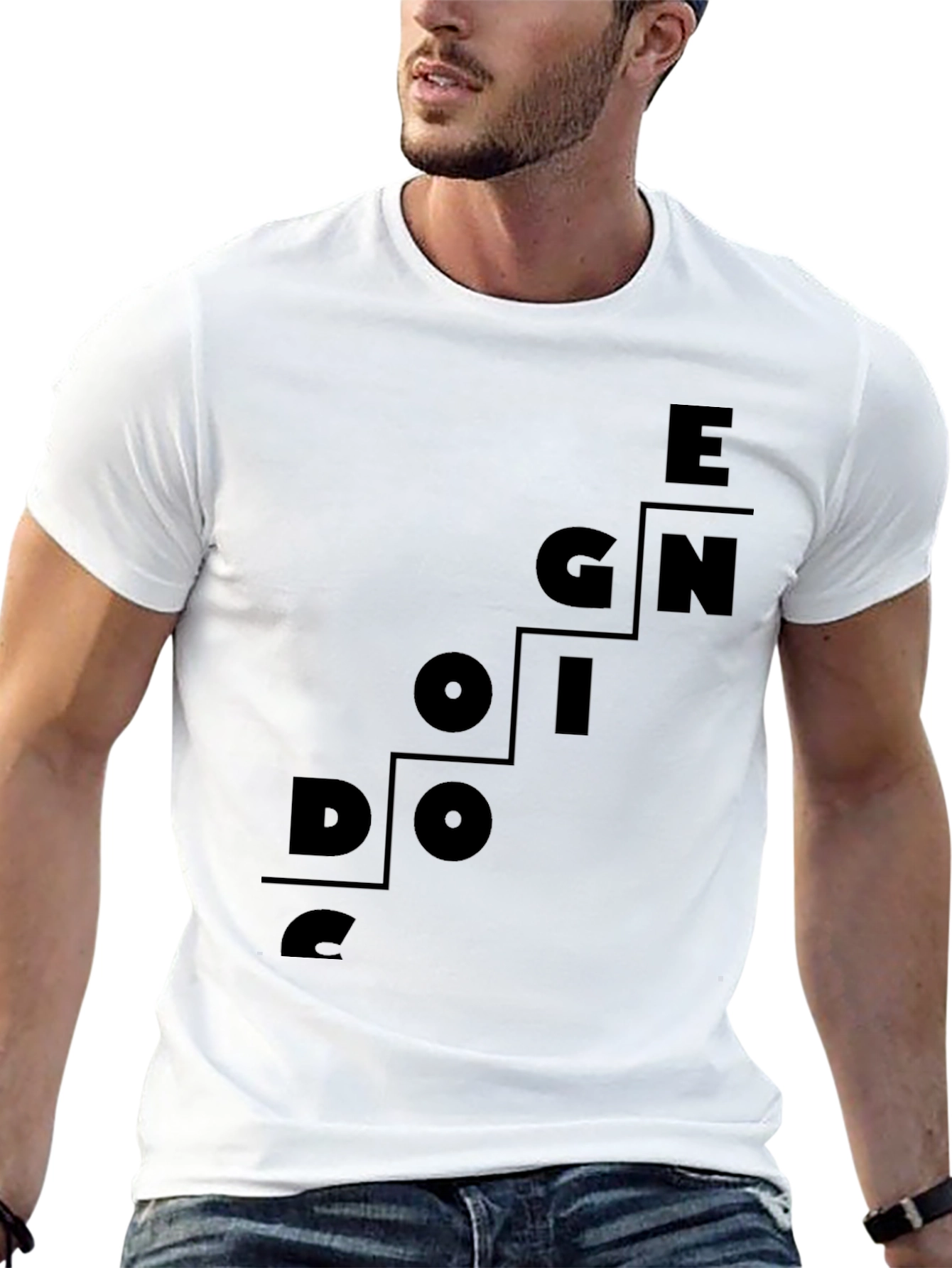 Design Oriented Black T-Shirt