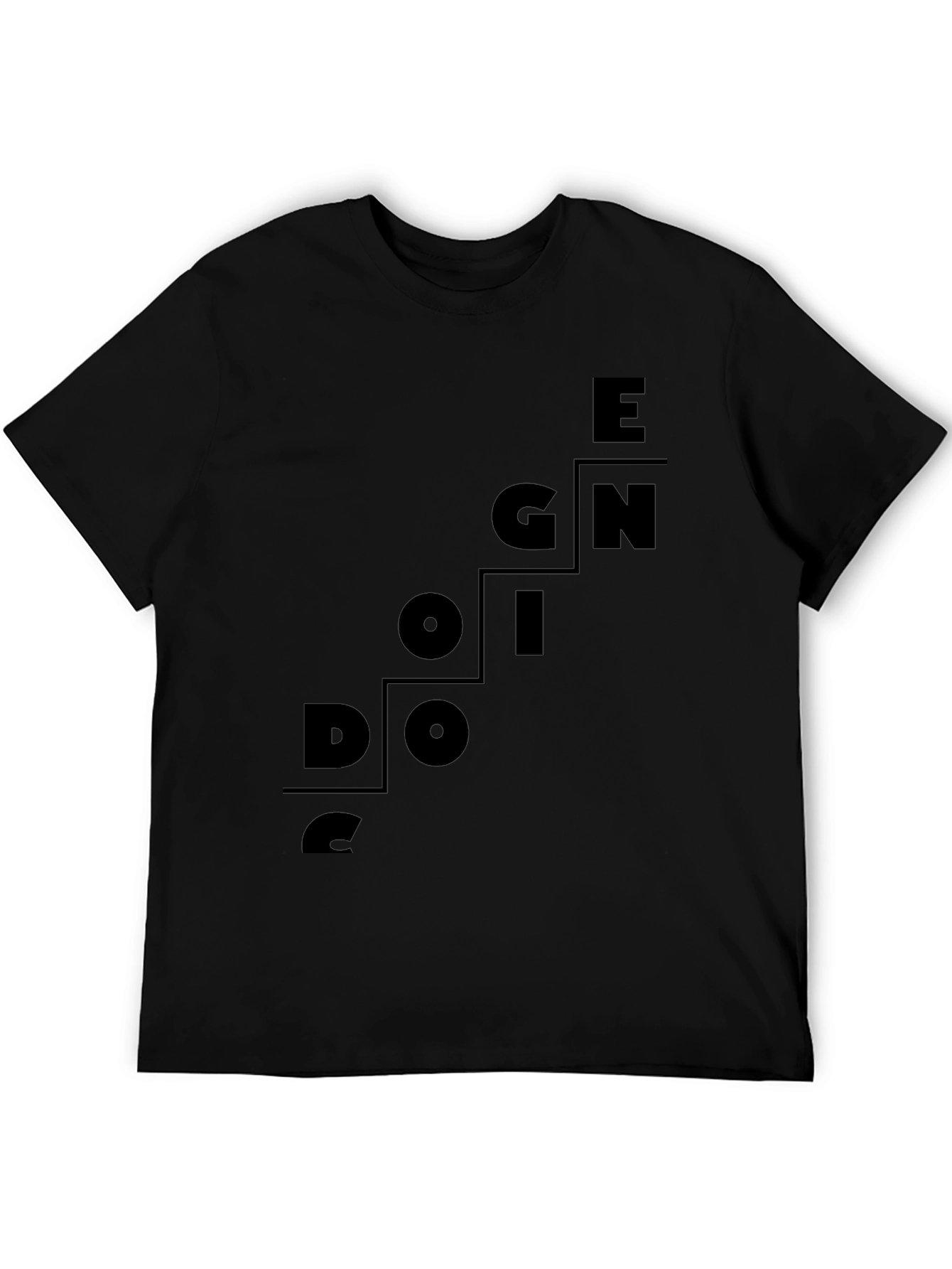 Design Oriented Black T-Shirt