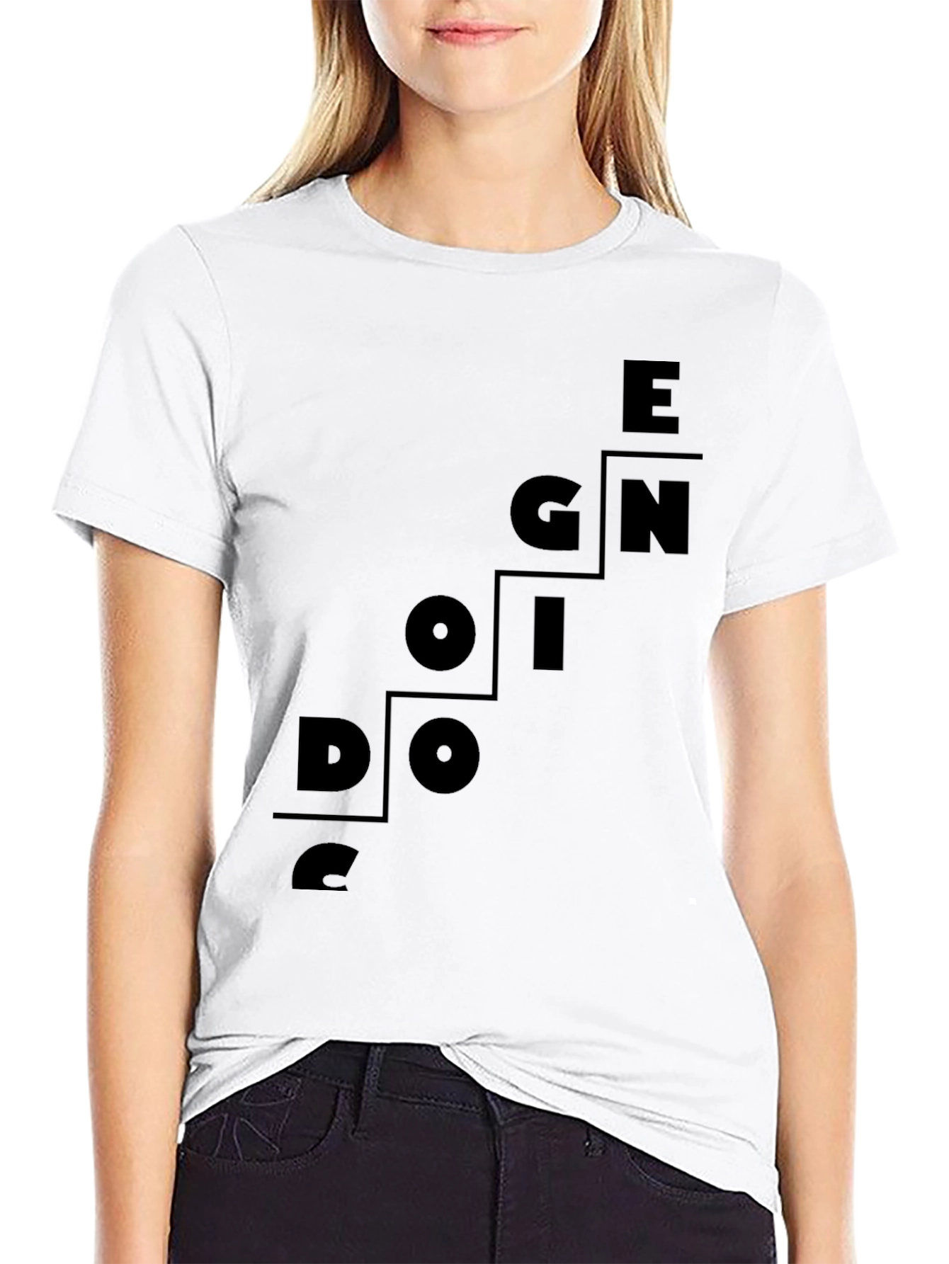 Design Oriented Black T-Shirt