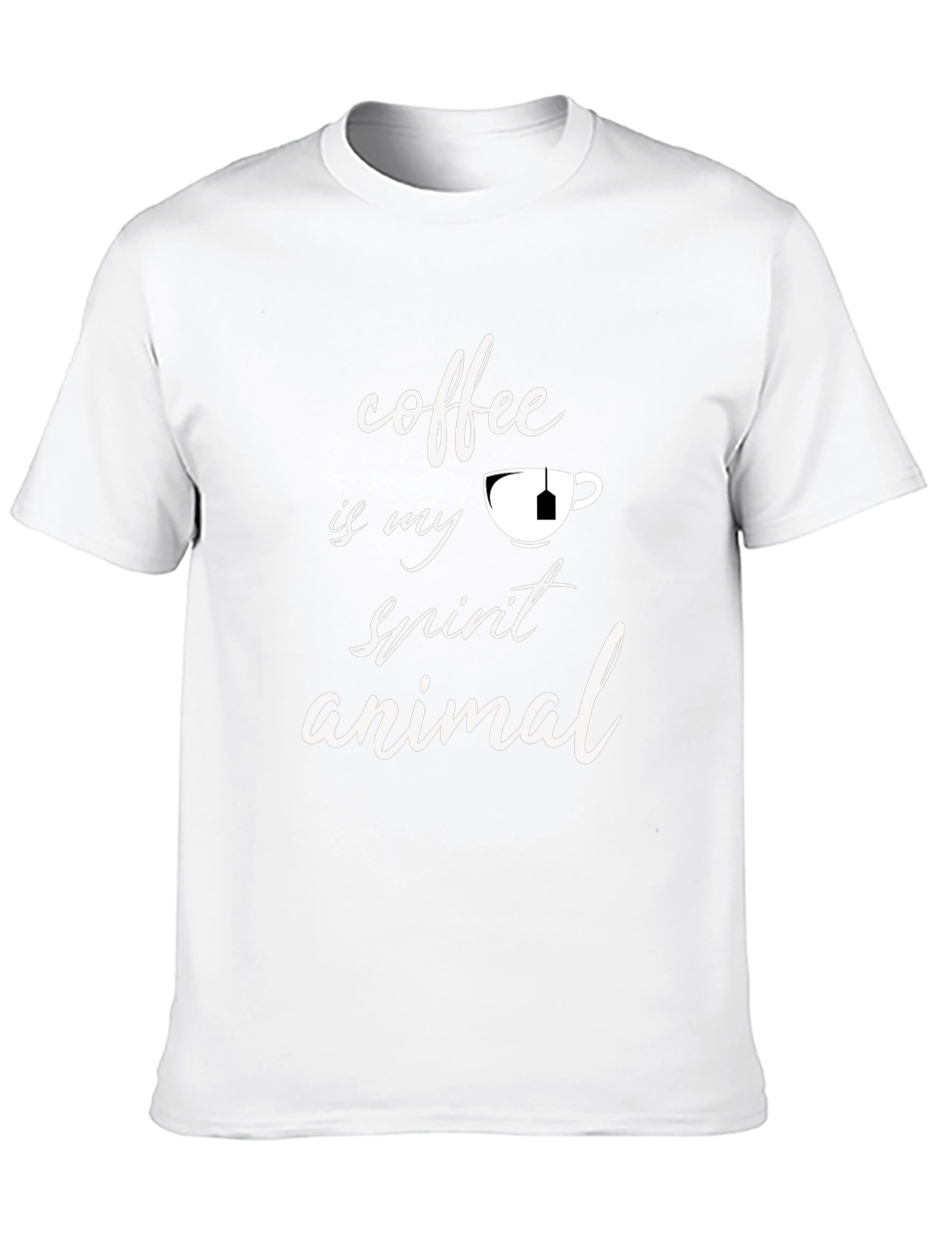 Coffee is My Spirit Animal Black T-Shirt