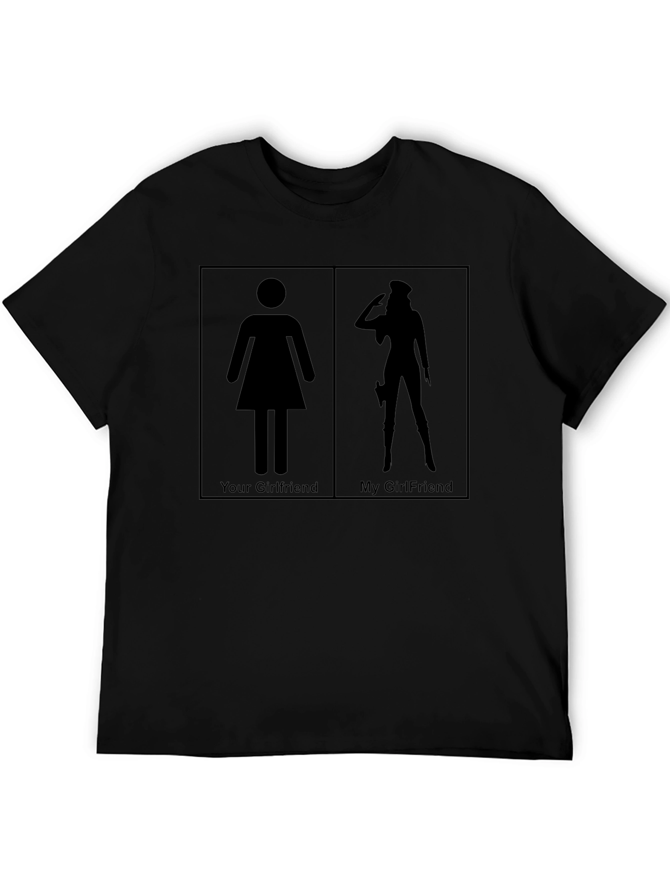Humorous Your Girlfriend vs My Girlfriend Graphic Tee