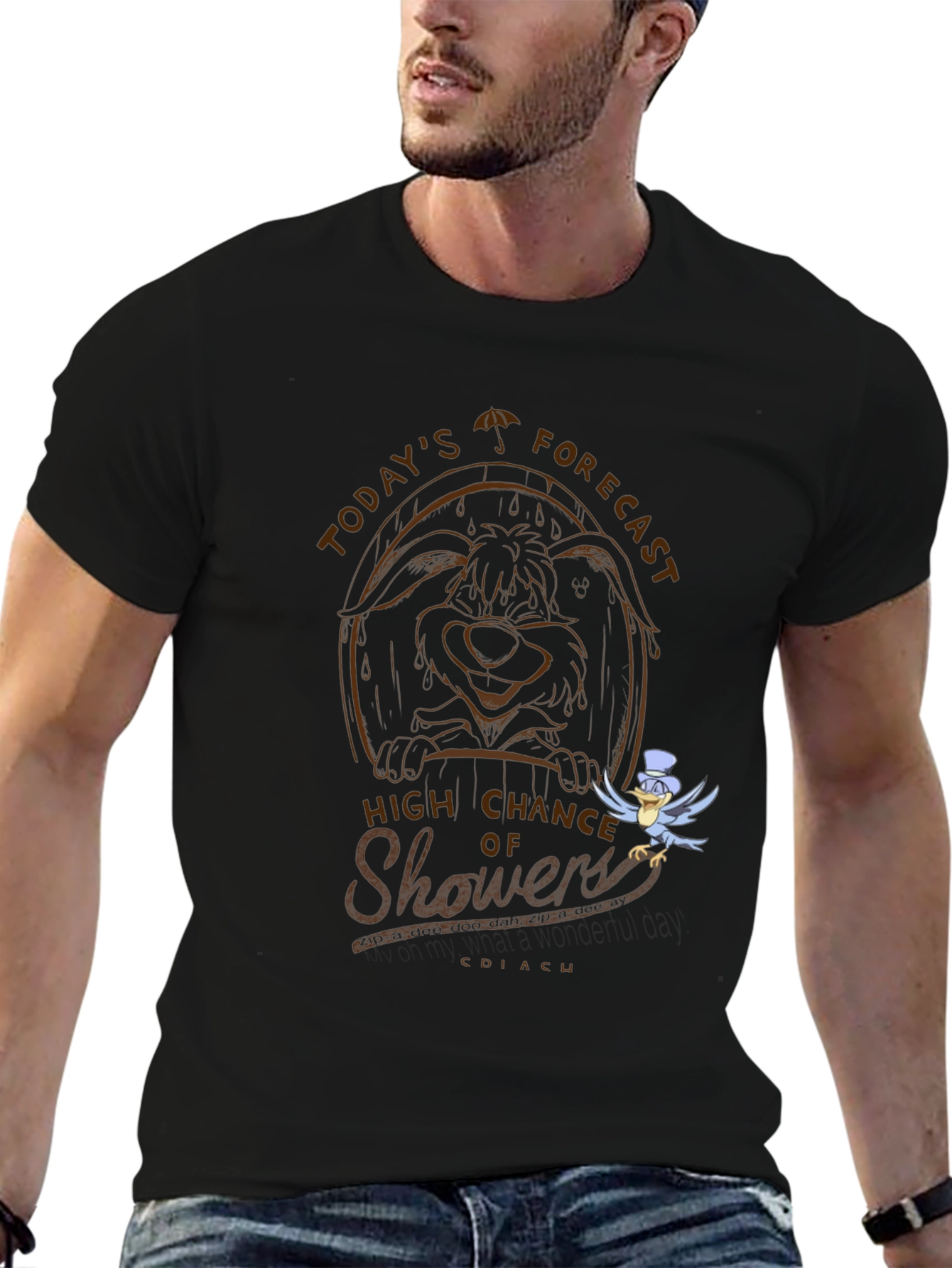 Wile E. Coyote Showers Graphic T-Shirt