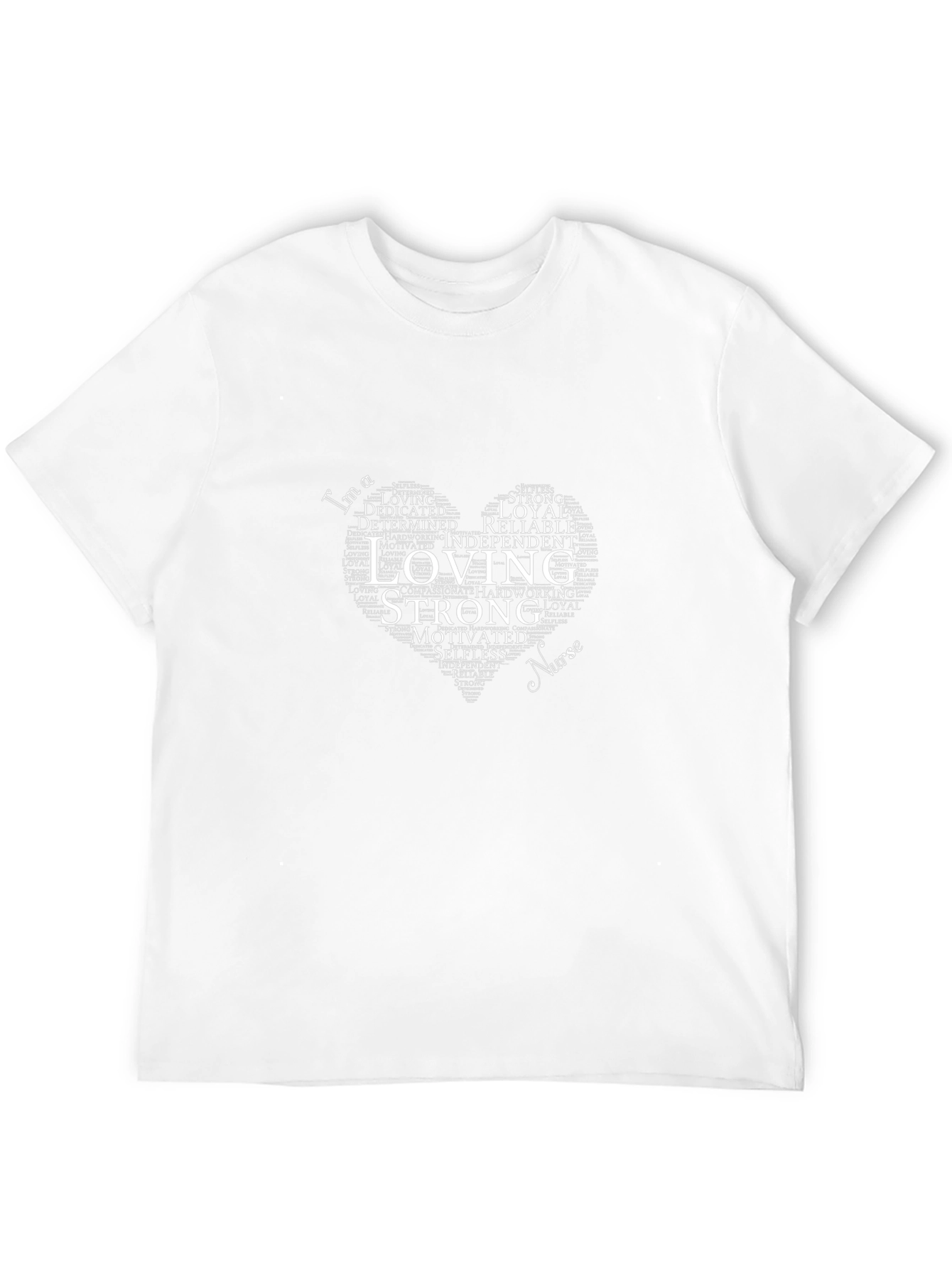 Nurse Heart Word Art Graphic Tee