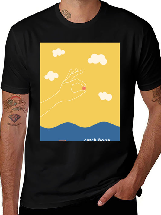 Catch Hope Graphic T-Shirt - Relaxed Fit Black