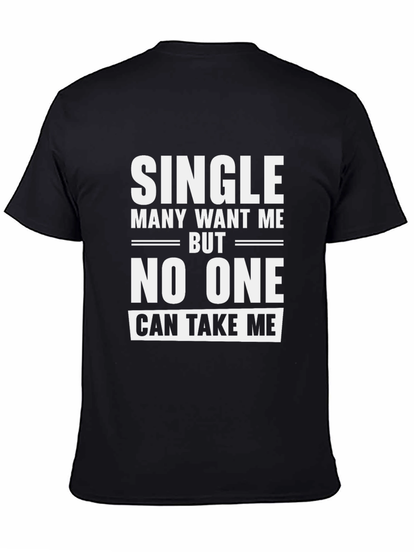 Single Slogan Graphic Tee - Black