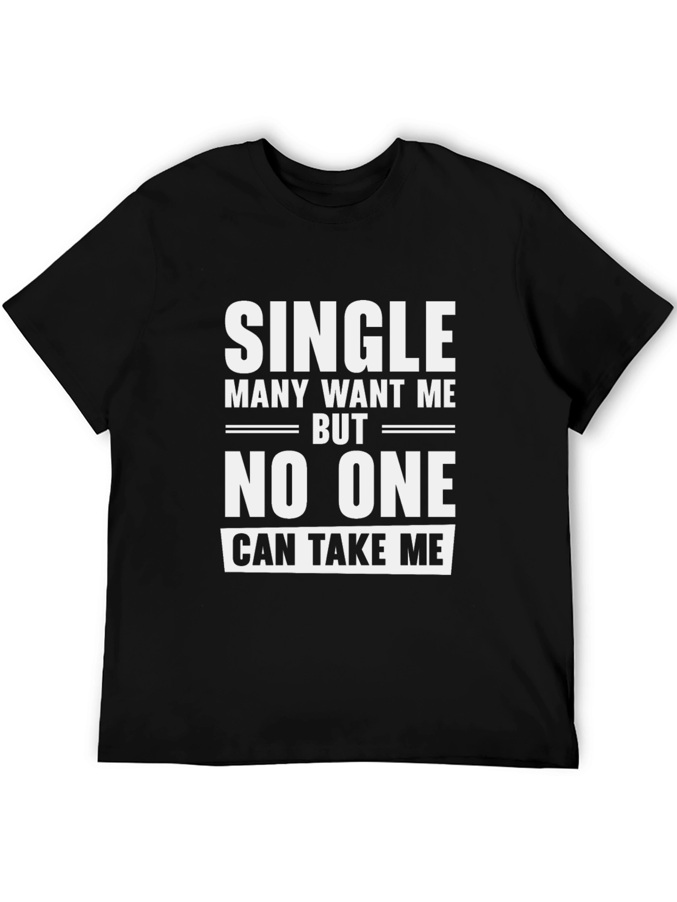 Single Slogan Graphic Tee - Black