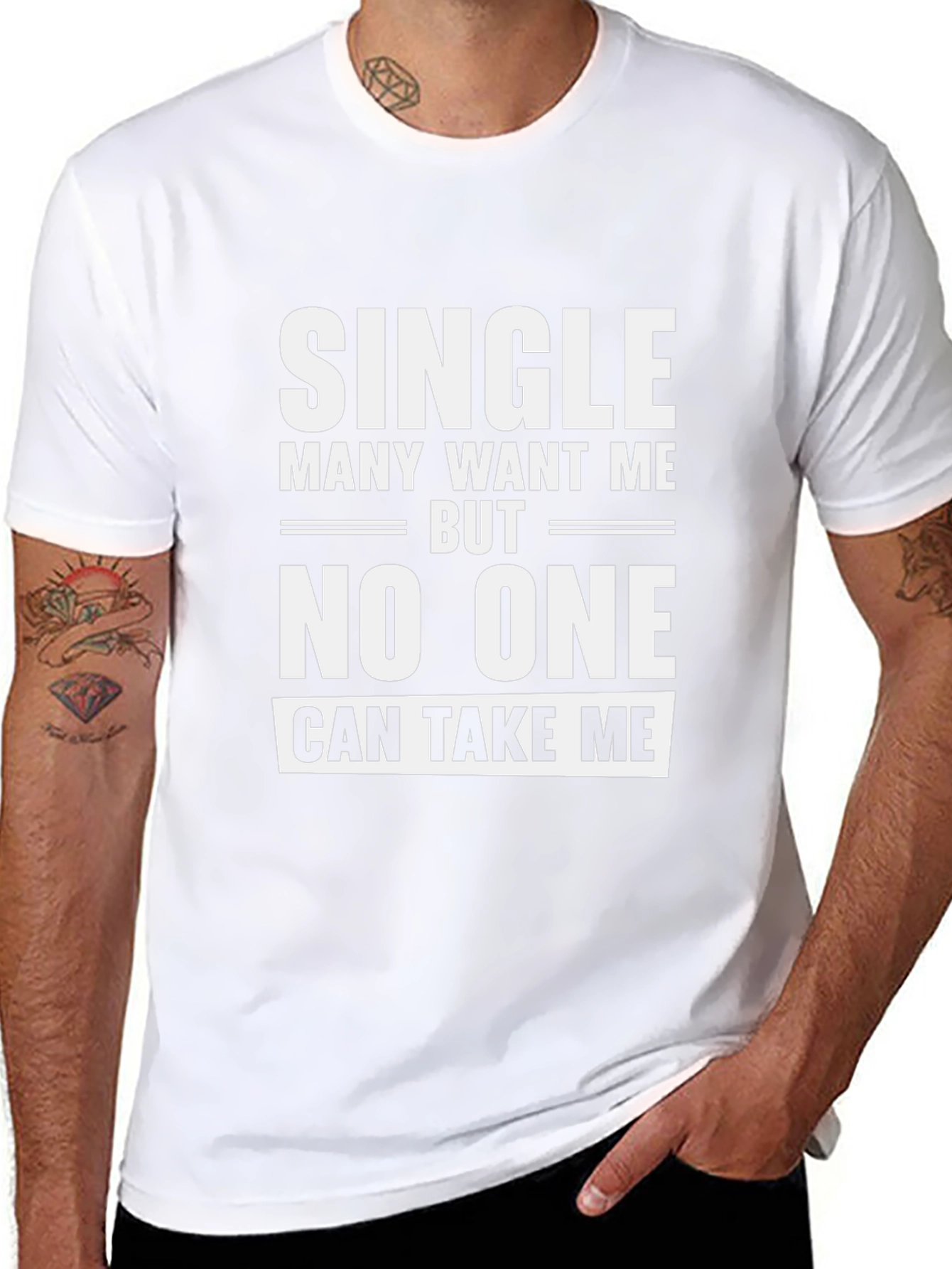 Single Slogan Graphic Tee - Black
