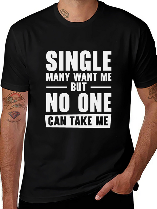 Single Slogan Graphic Tee - Black