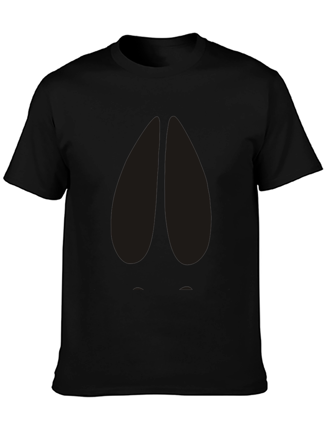 Cool Deer Hoof Print Black T-Shirt