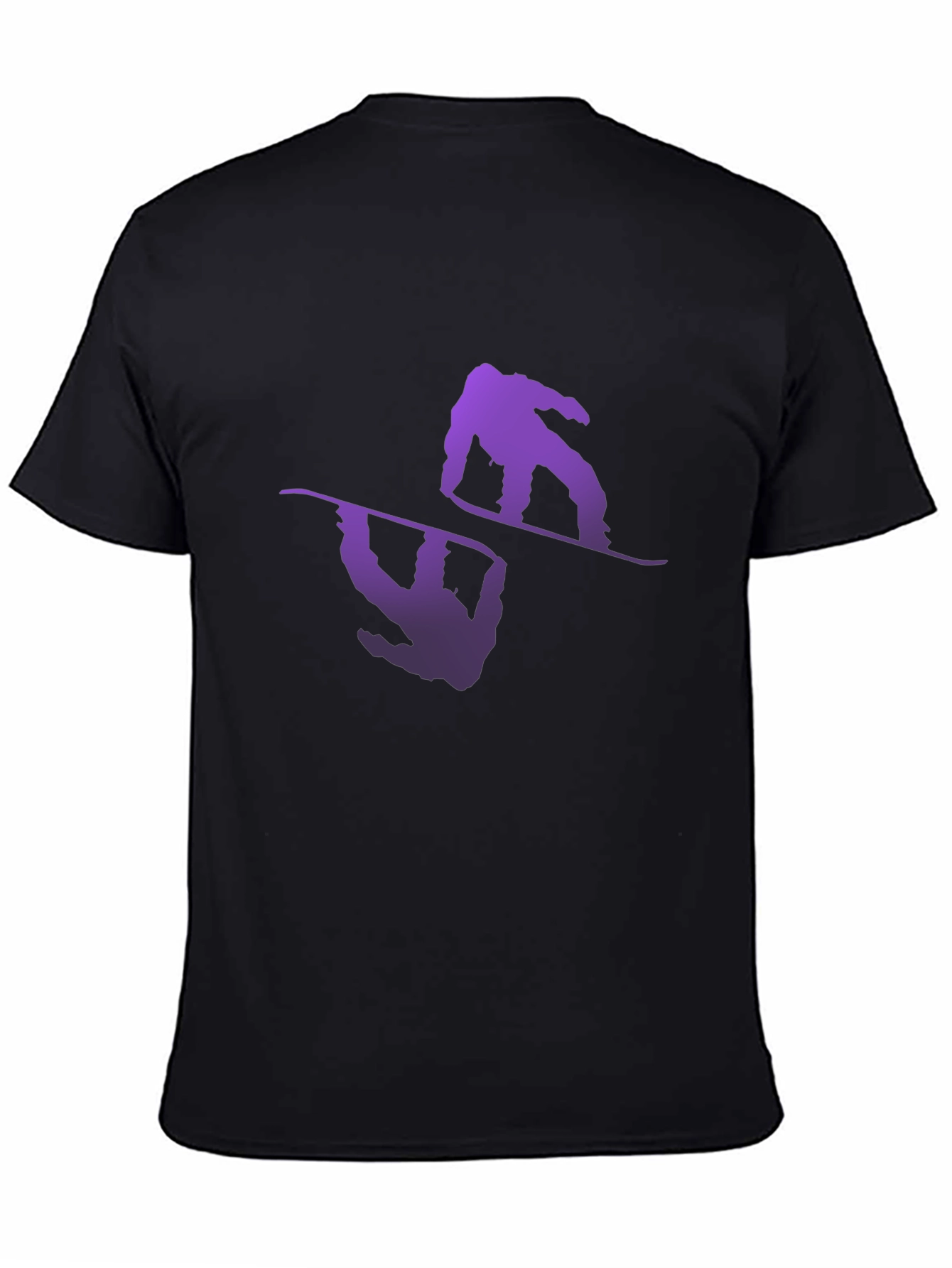 Snowboarder Reflection Graphic Tee - Black