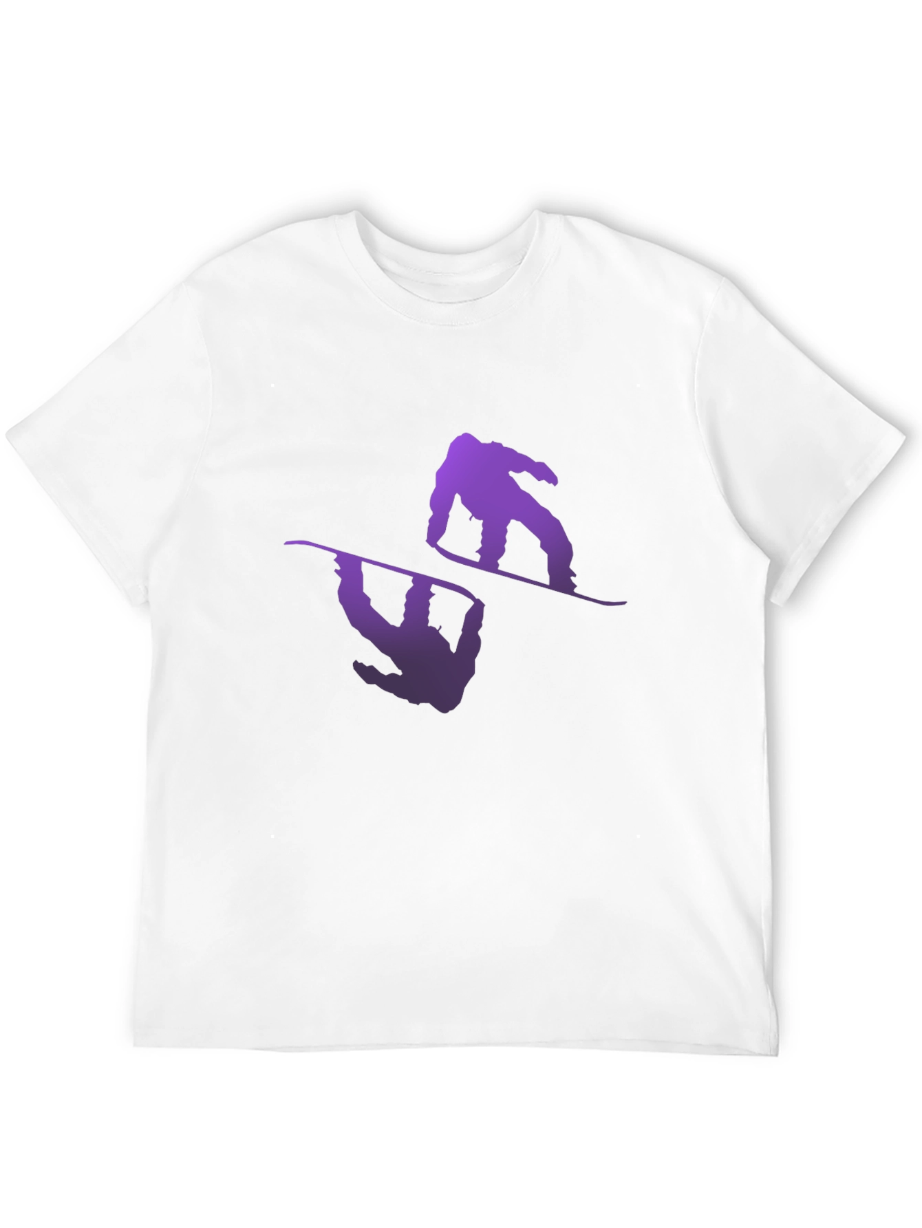 Snowboarder Reflection Graphic Tee - Black