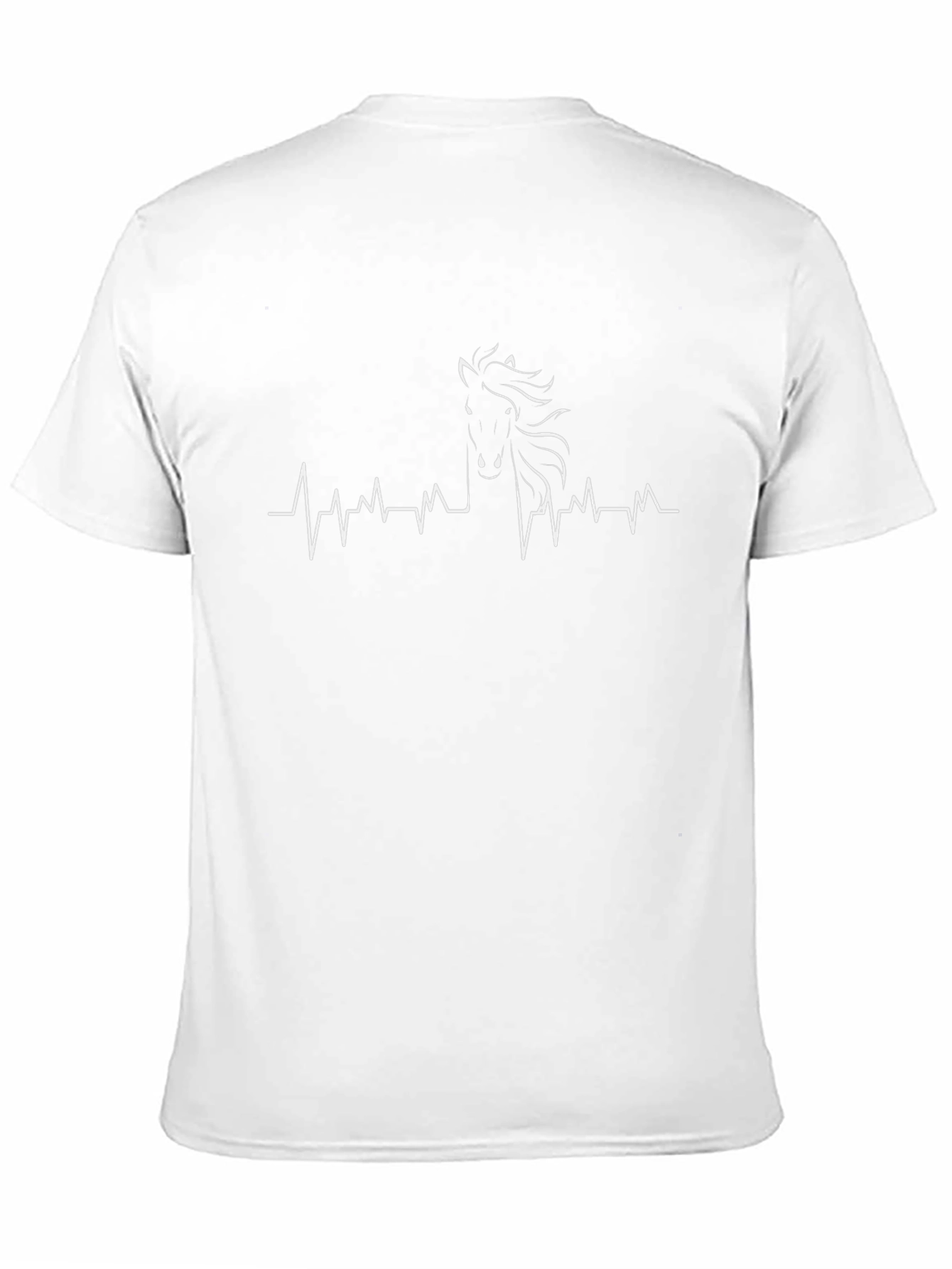 Horse Heartbeat T-Shirt - Black Graphic Tee