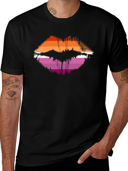 Lesbian Pride Lips Graphic Tee