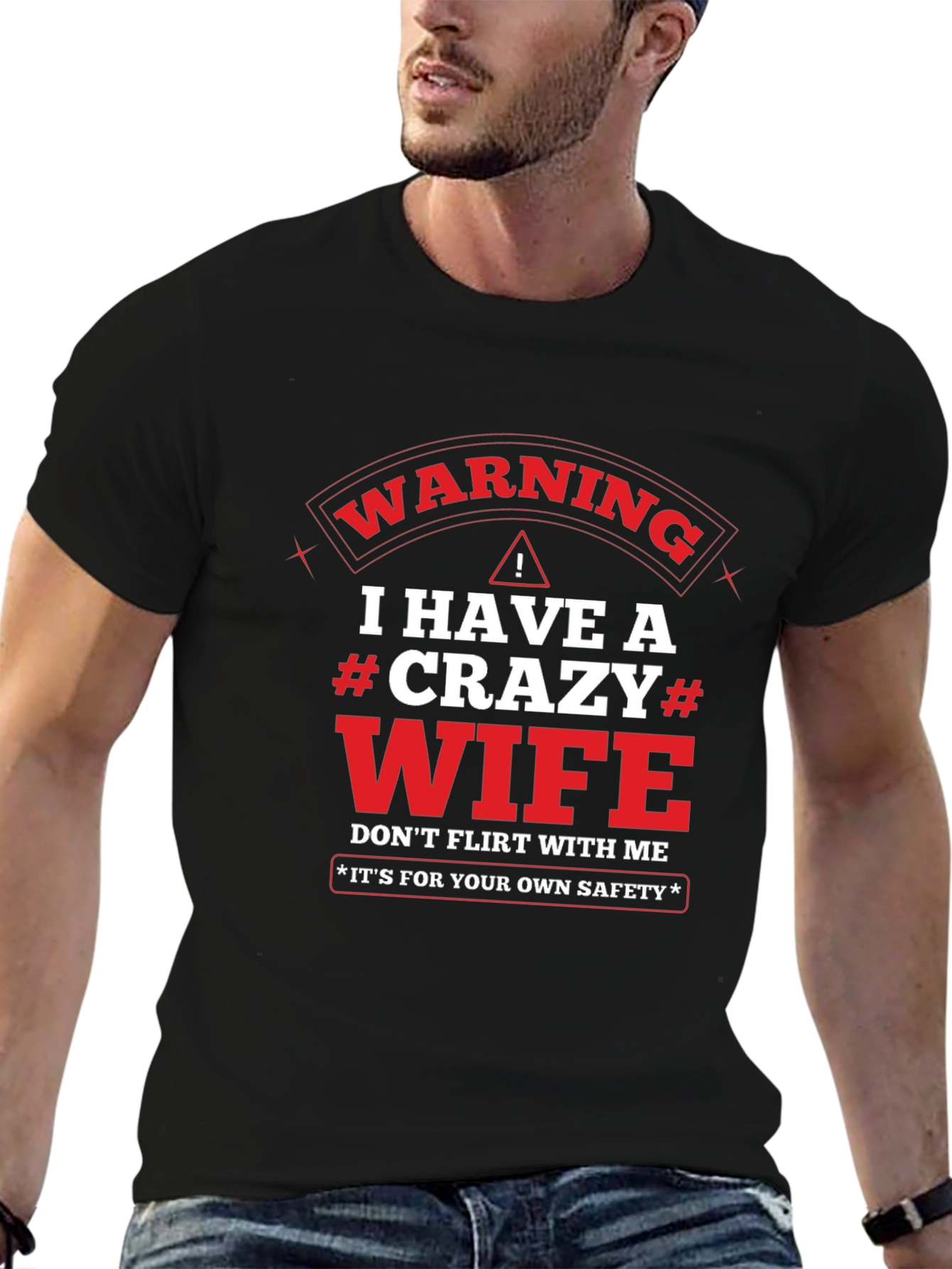 Warning Crazy Wife Mens T-Shirt