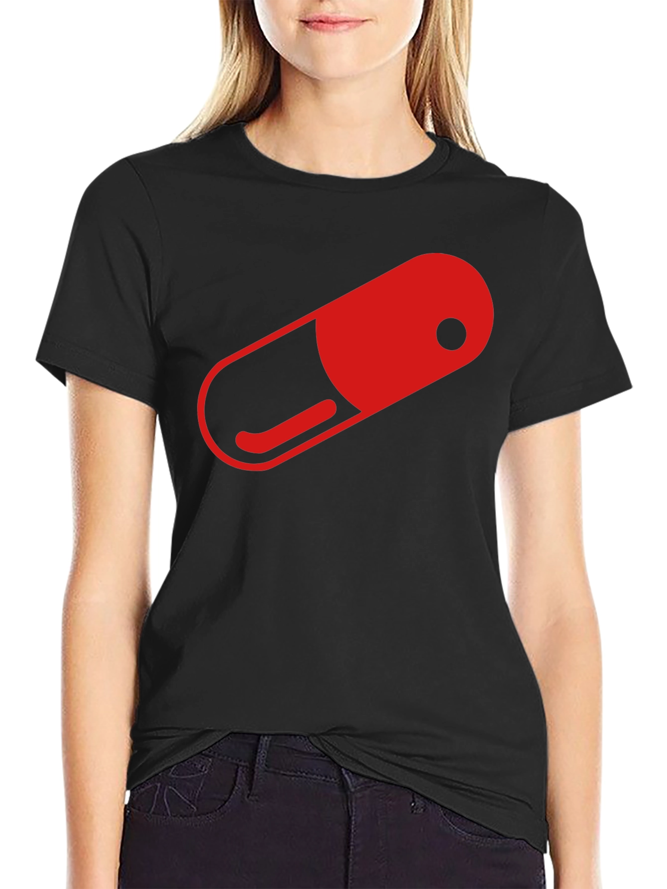 Red Pill Graphic T-Shirt - Black