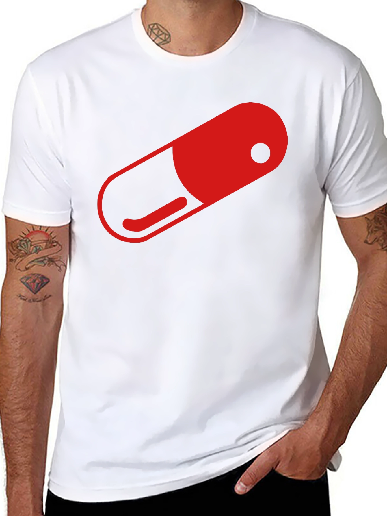Red Pill Graphic T-Shirt - Black