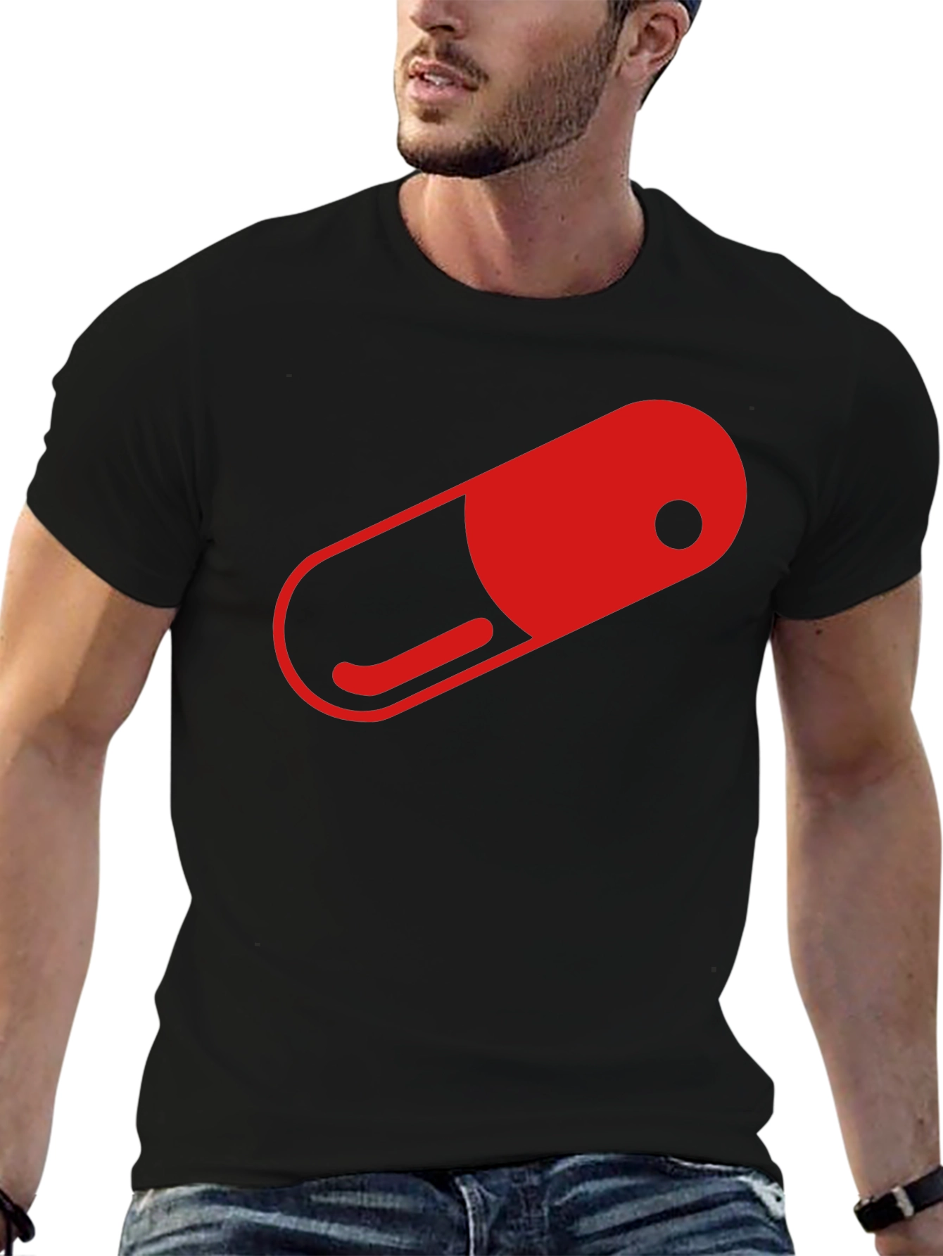 Red Pill Graphic T-Shirt - Black