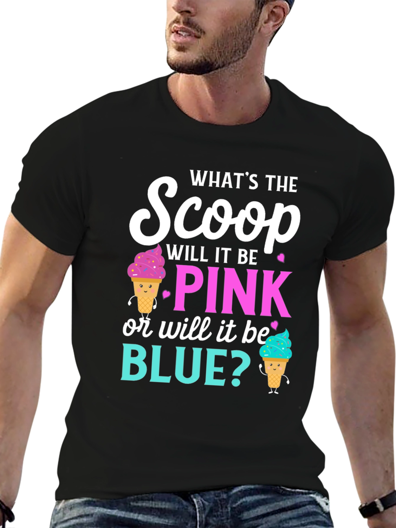 Gender Reveal T-Shirt: Pink or Blue Scoop?