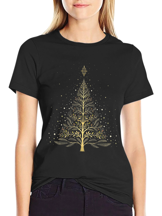 Elegant Golden Tree Graphic Tee