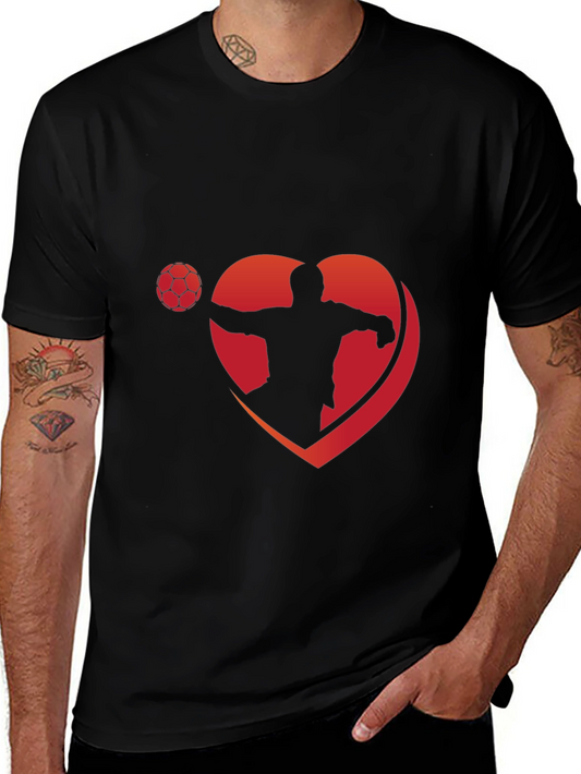 Love Soccer T-Shirt - Black Heart Design