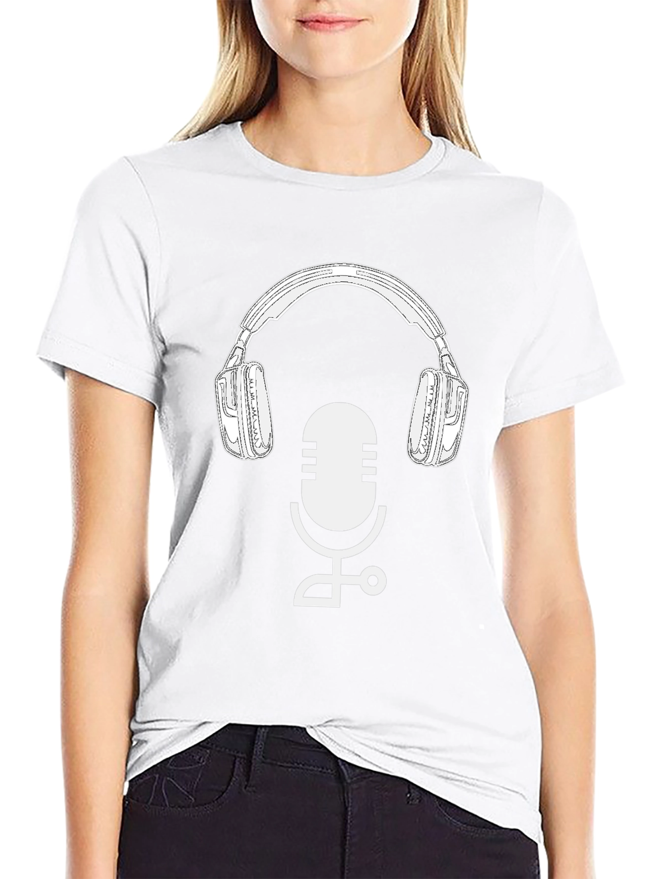 Podcast Ready T-Shirt: Mic & Headphone Graphic Tee