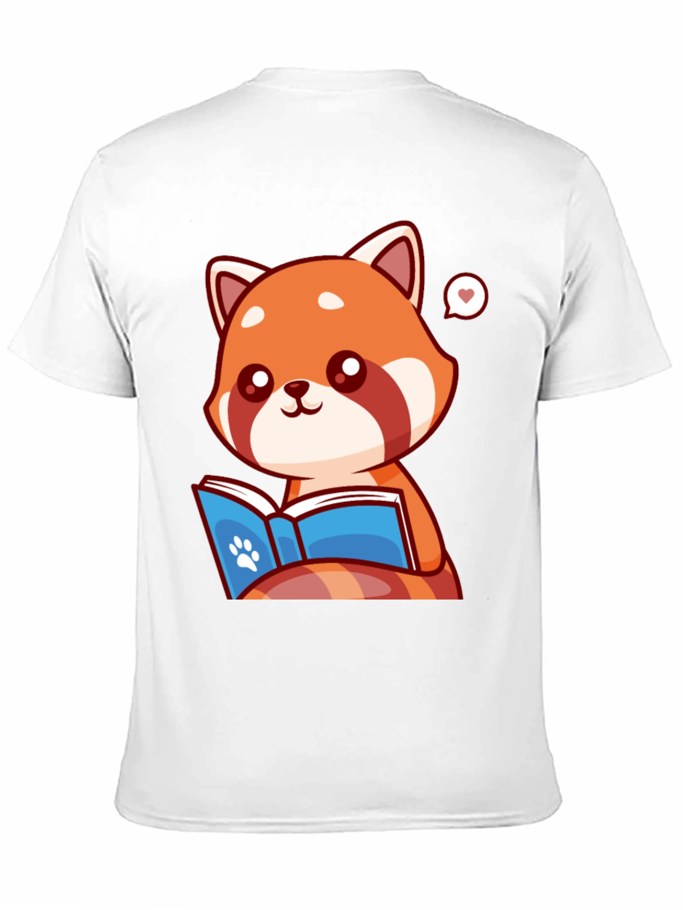 Cute Red Panda Reading Book Graphic Tee
