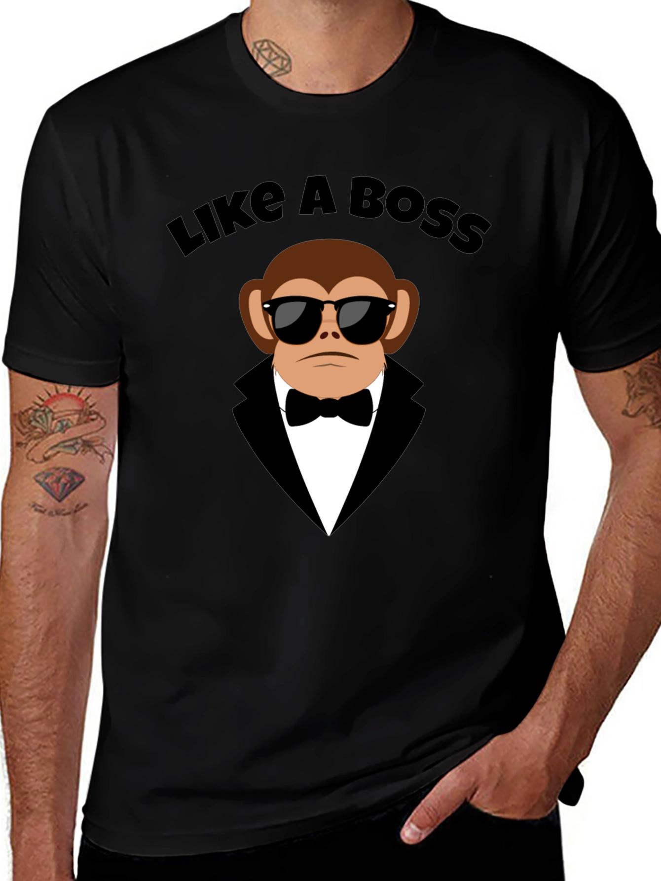 Like a Boss Monkey Tuxedo T-Shirt