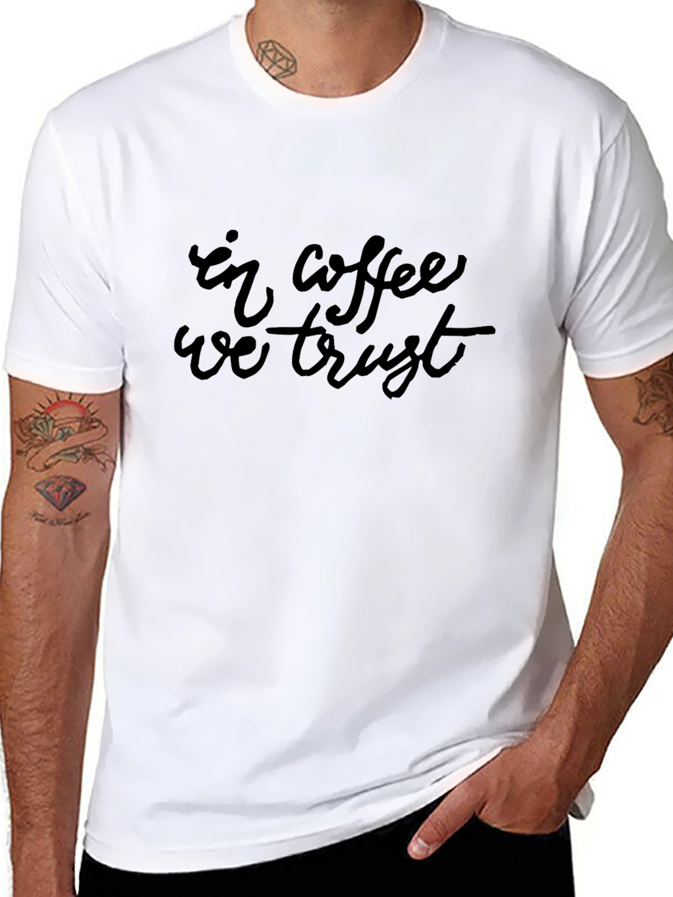 In Coffee We Trust Black T-Shirt