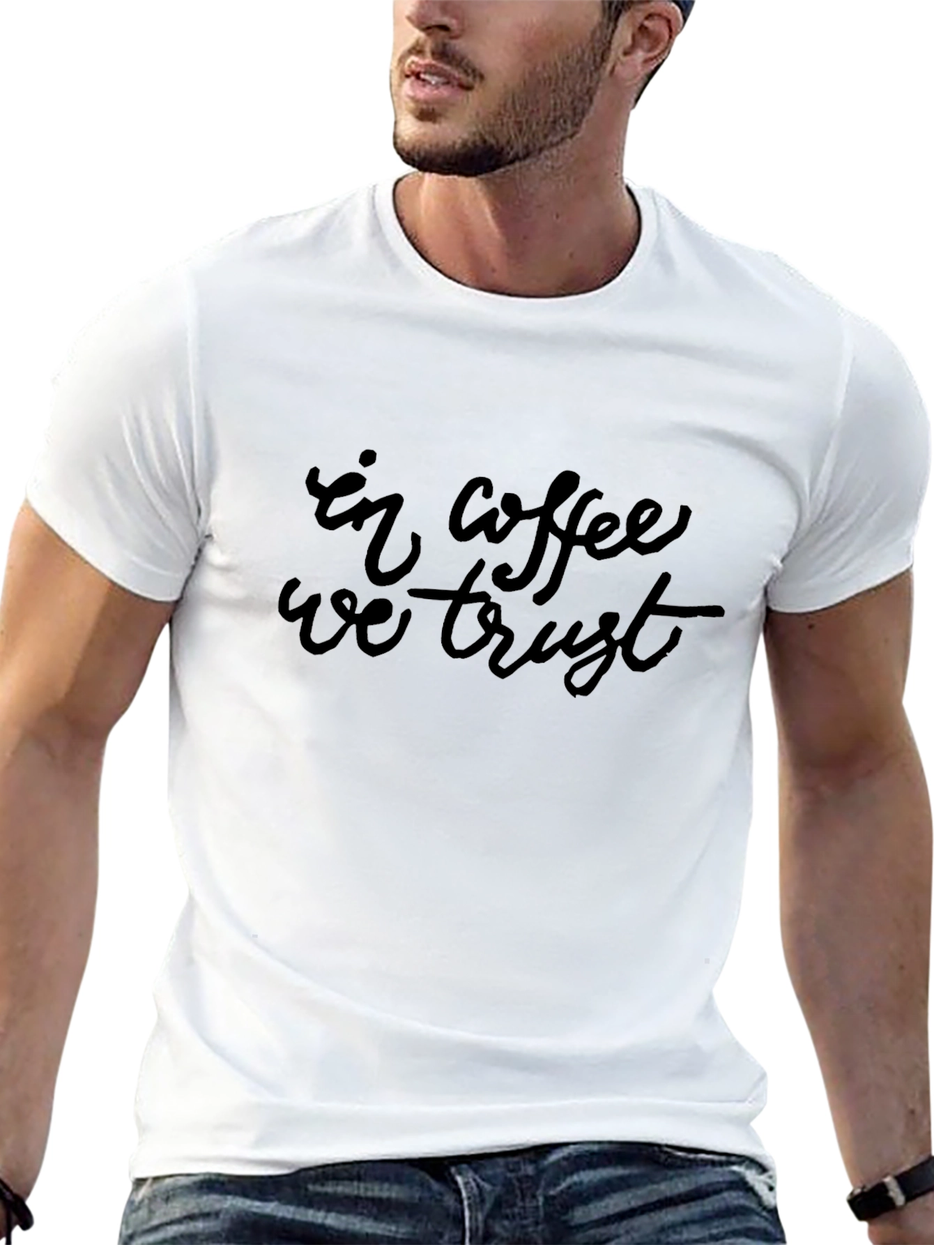 In Coffee We Trust Black T-Shirt