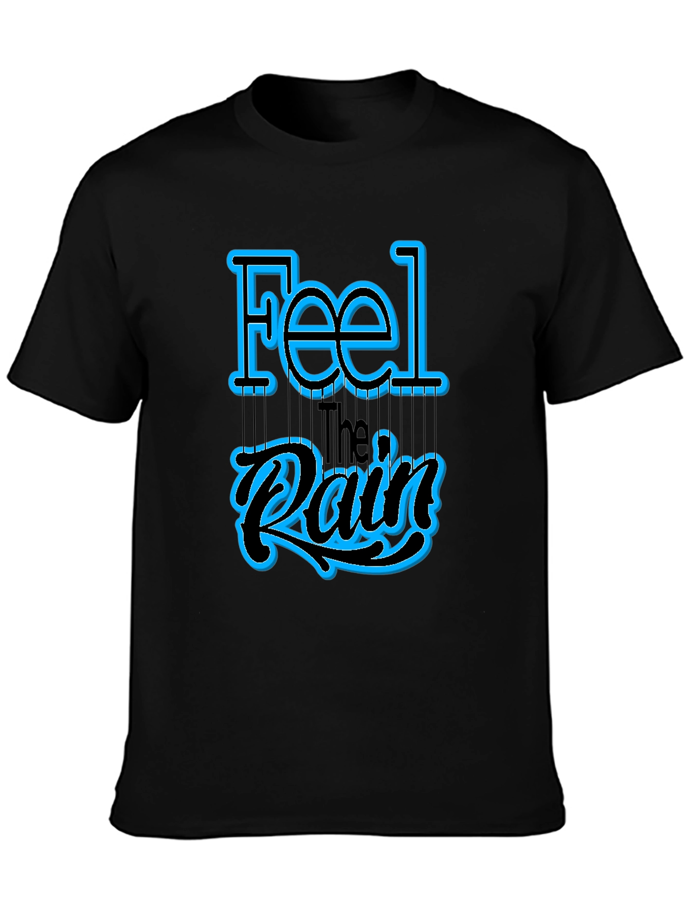 Feel the Rain Graphic T-Shirt - Black
