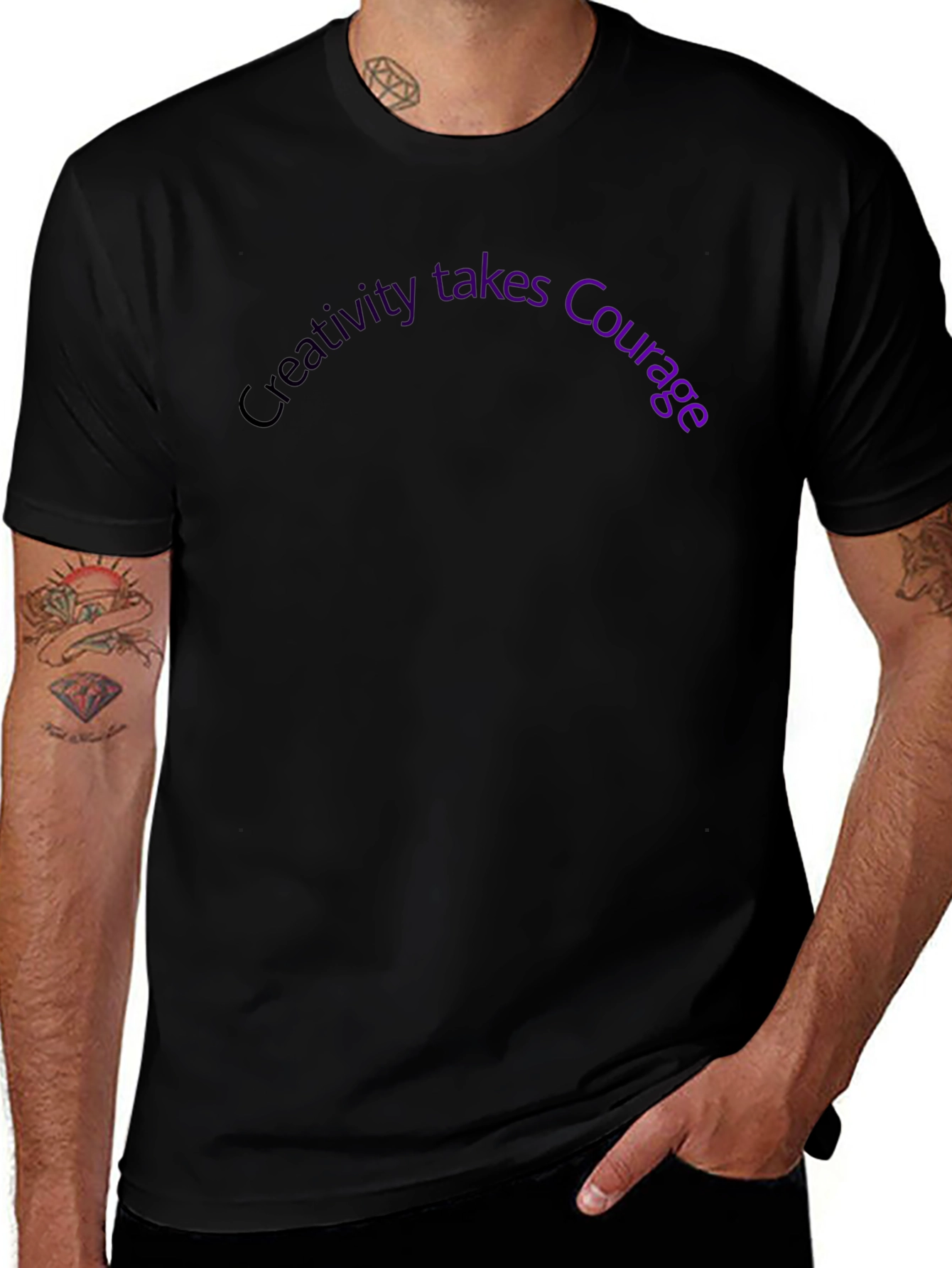Creativity Takes Courage Graphic Tee - Black