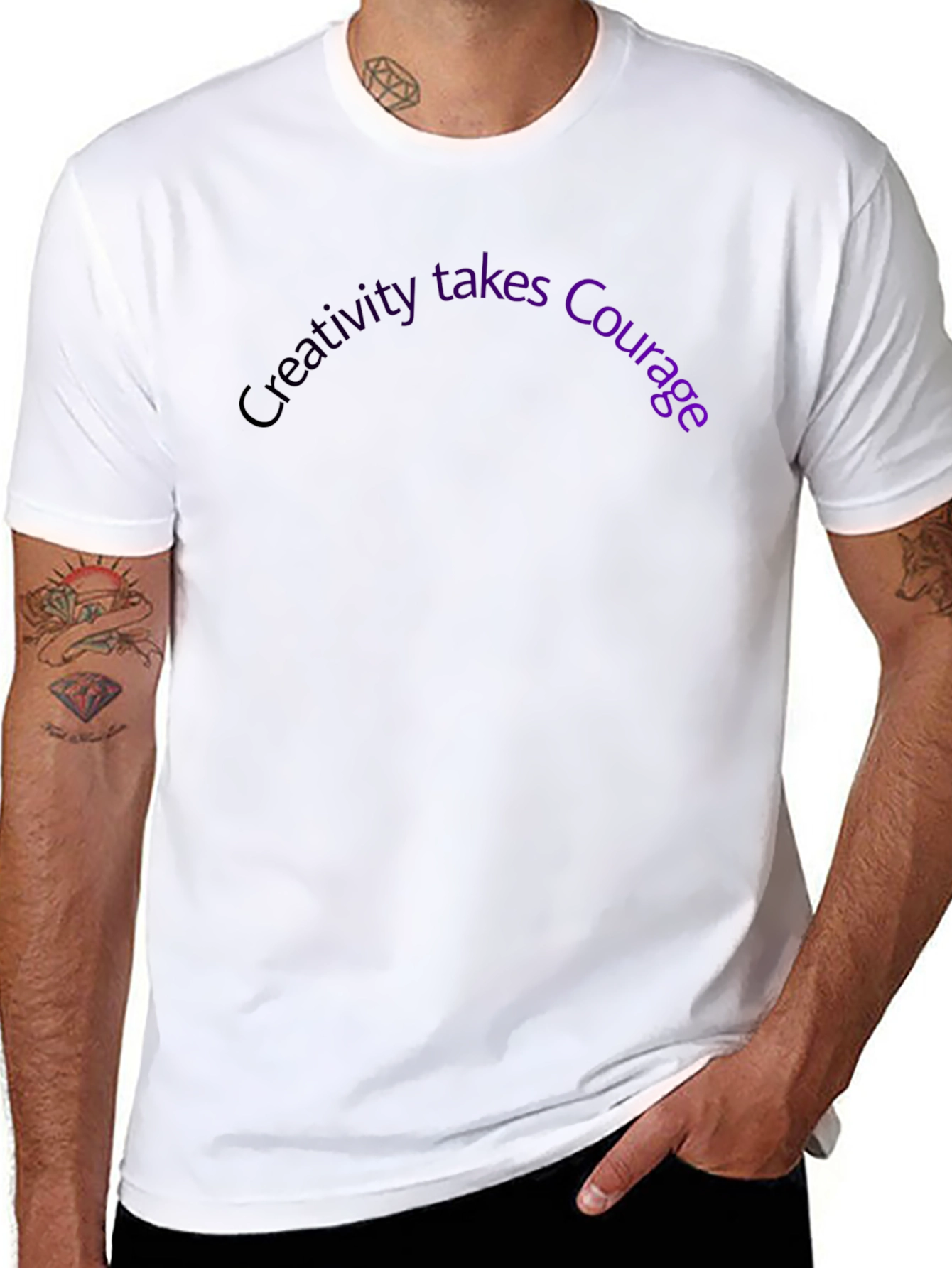 Creativity Takes Courage Graphic Tee - Black
