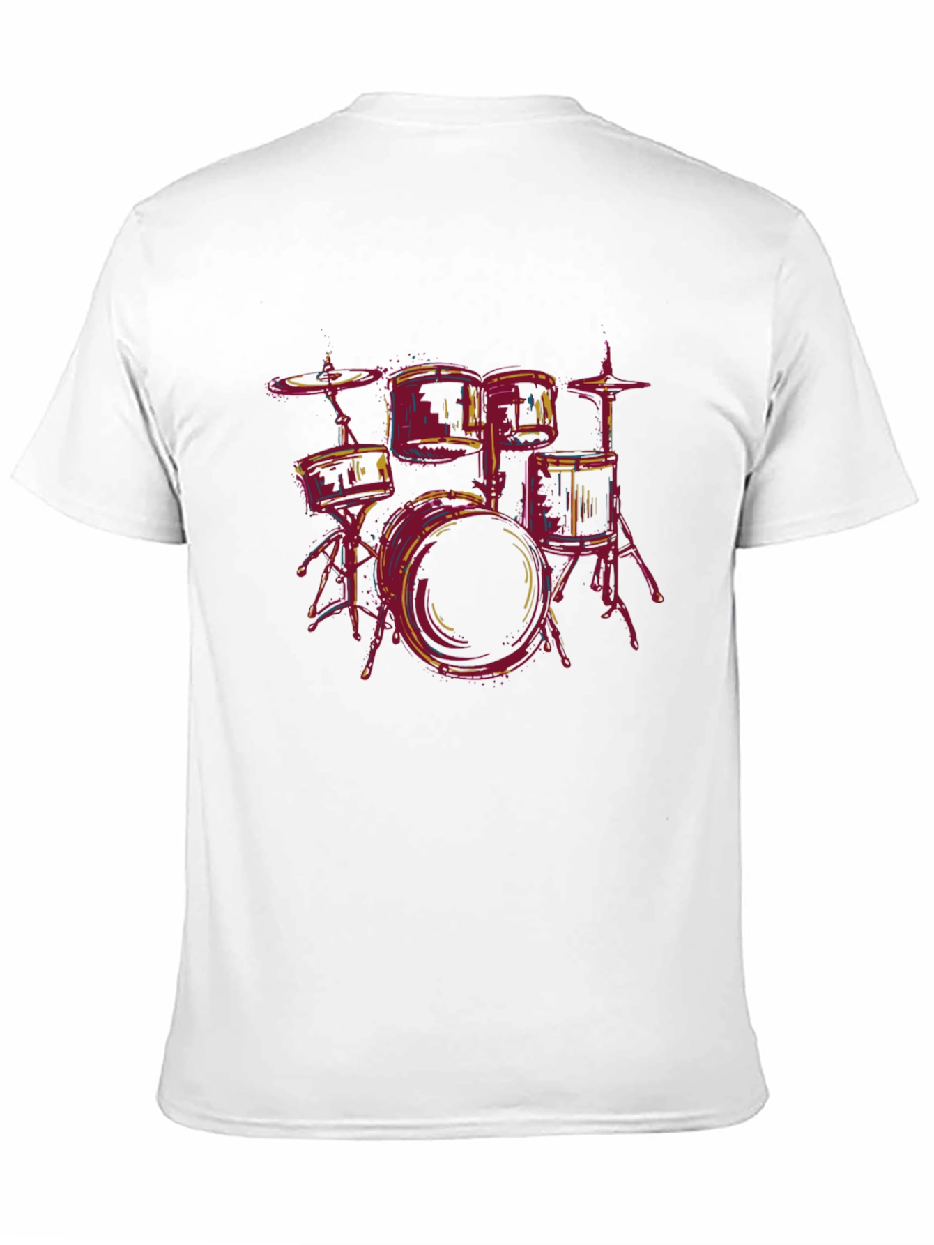 Drum Set Graphic Tee - Music Lover T-Shirt