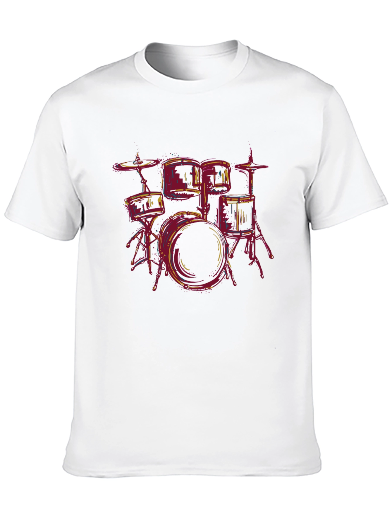 Drum Set Graphic Tee - Music Lover T-Shirt