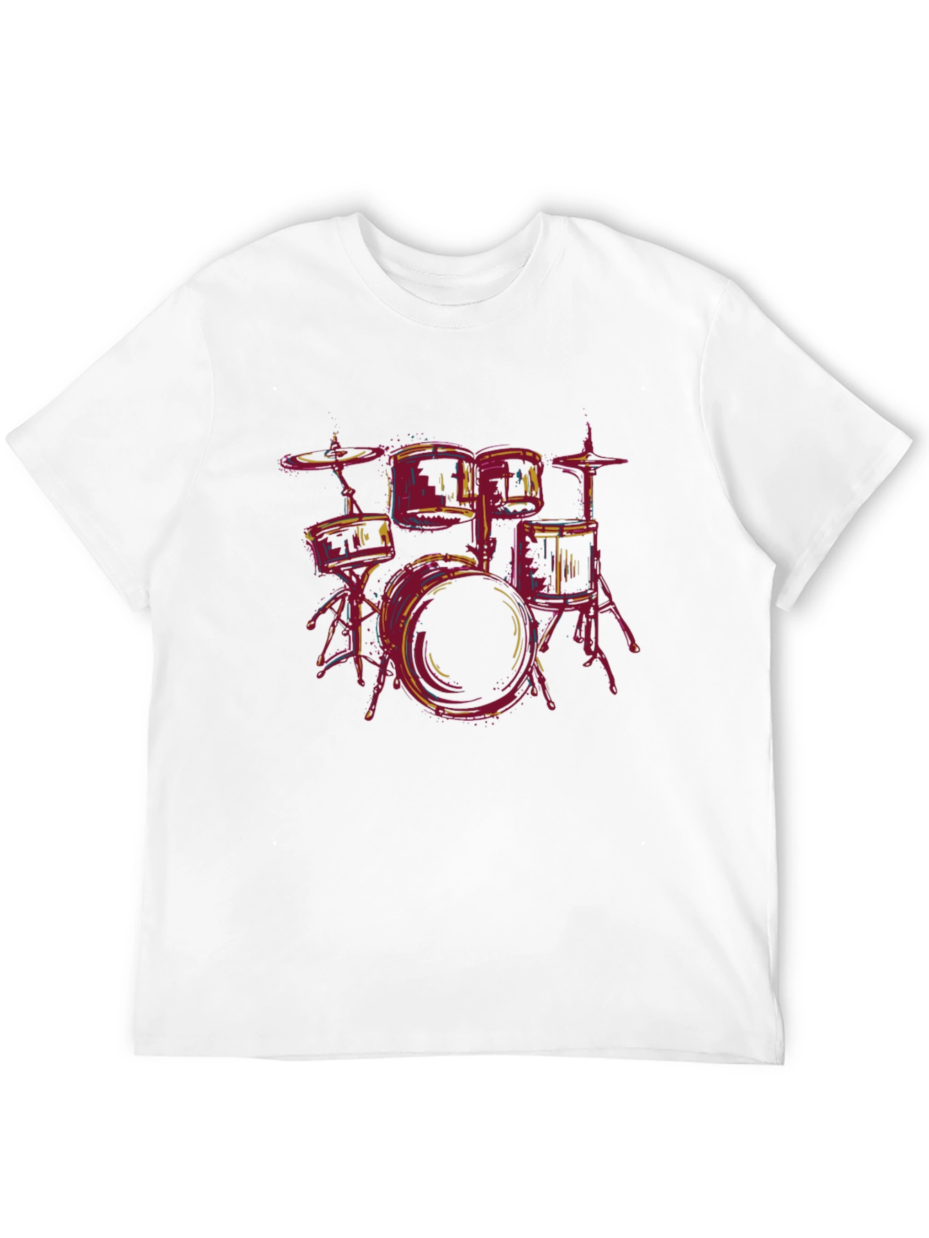 Drum Set Graphic Tee - Music Lover T-Shirt