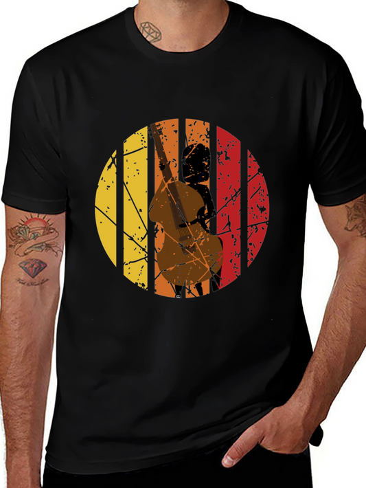 Retro Bass Player T-Shirt - Vintage Style Music Tee