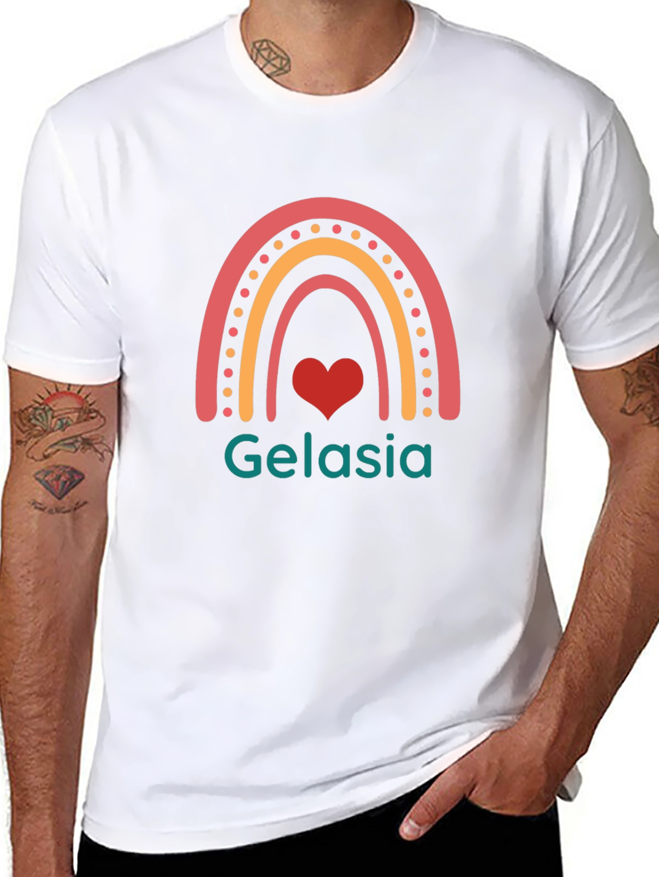 Gelasia Rainbow Heart T-Shirt