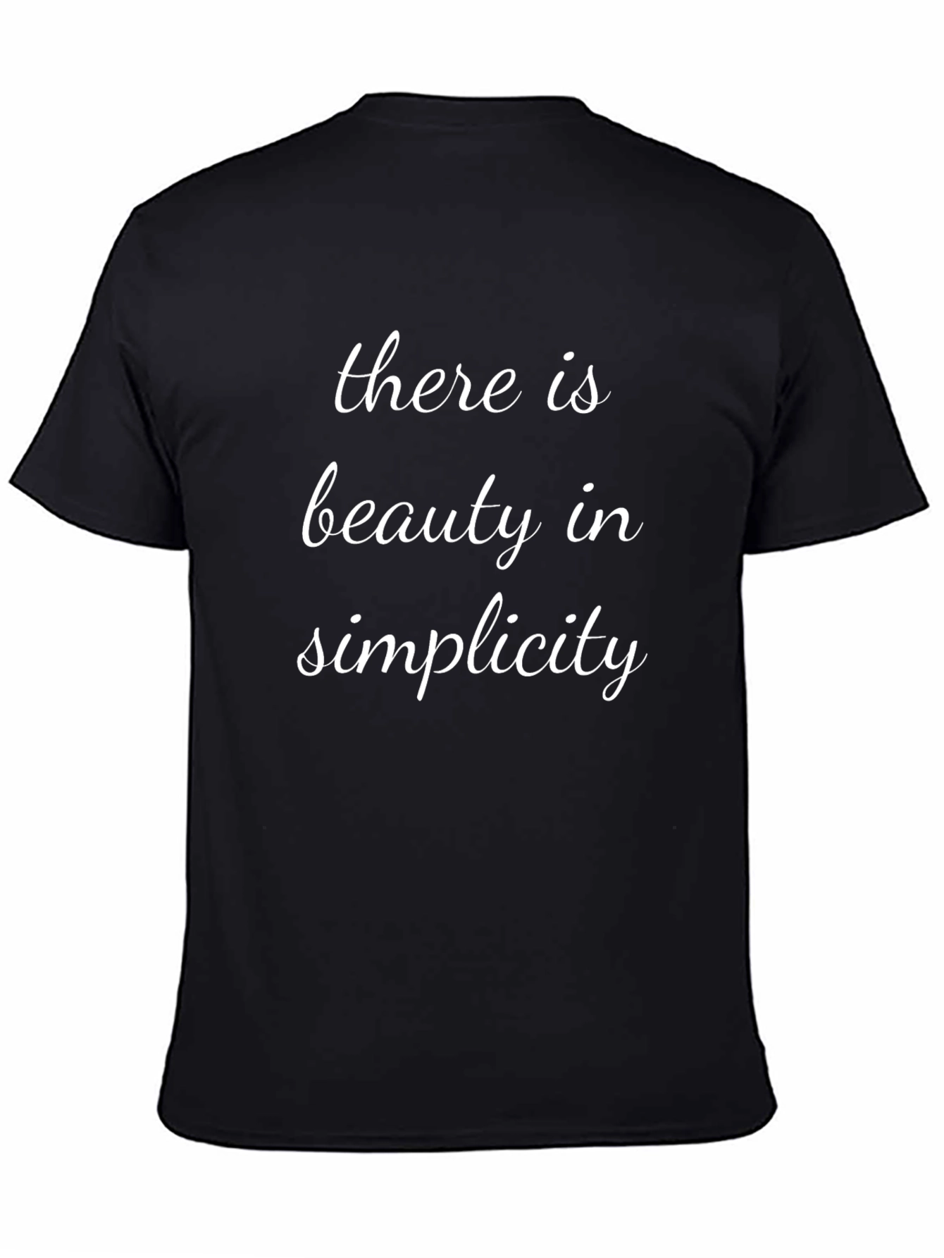 Beauty in Simplicity Black Graphic T-Shirt