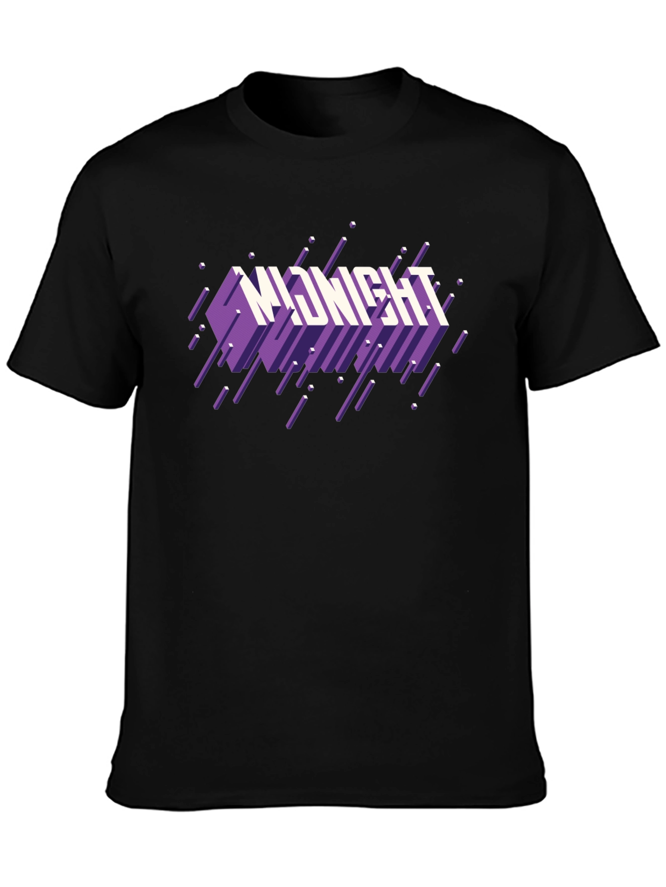 Midnight Graphic Print Black T-Shirt