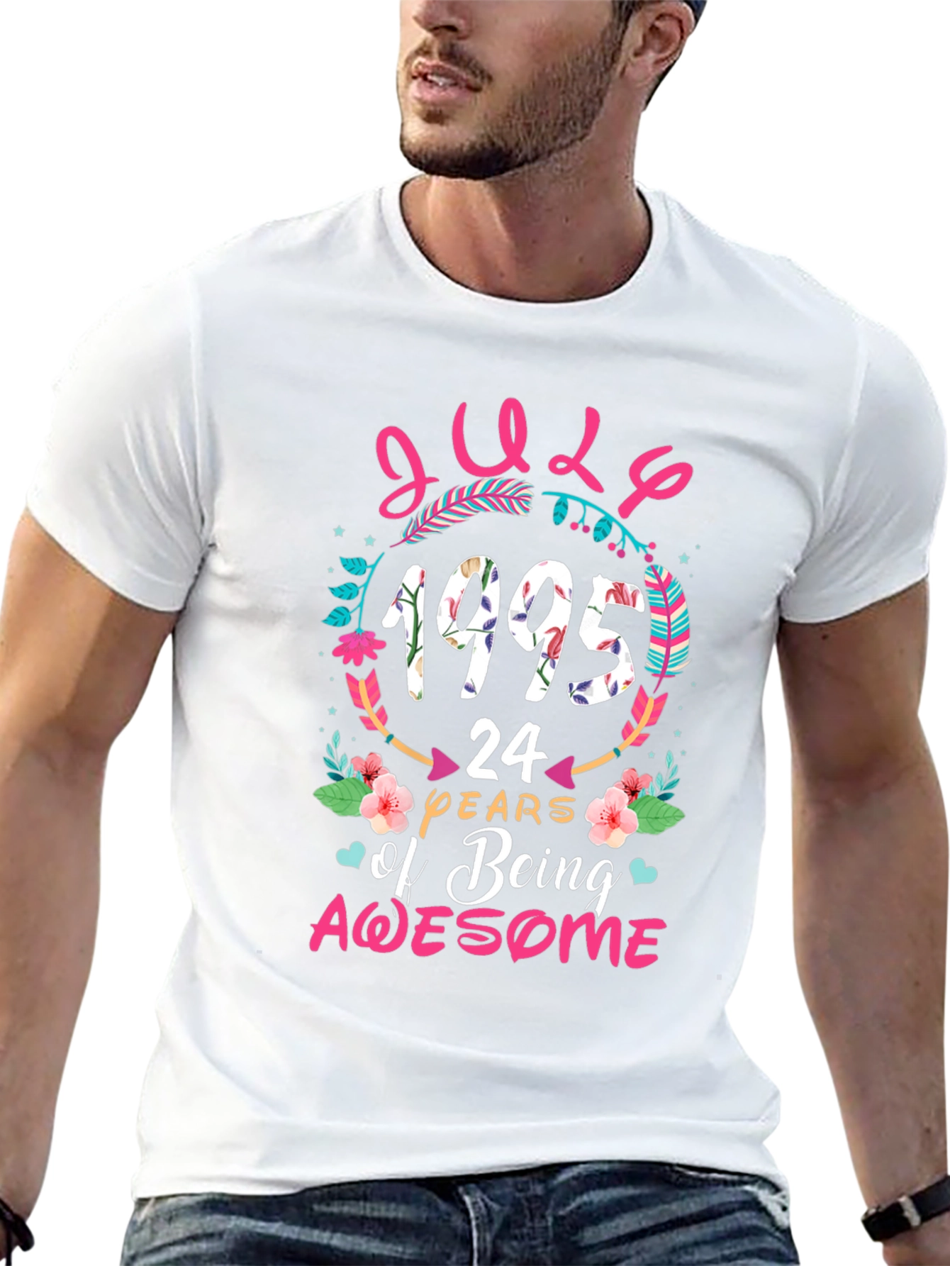 July 1995 24 Years of Being Awesome Graphic T-Shirt
