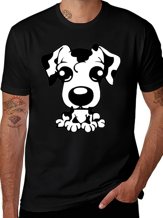 Dalmatian Dog Graphic Tee - Black T-Shirt