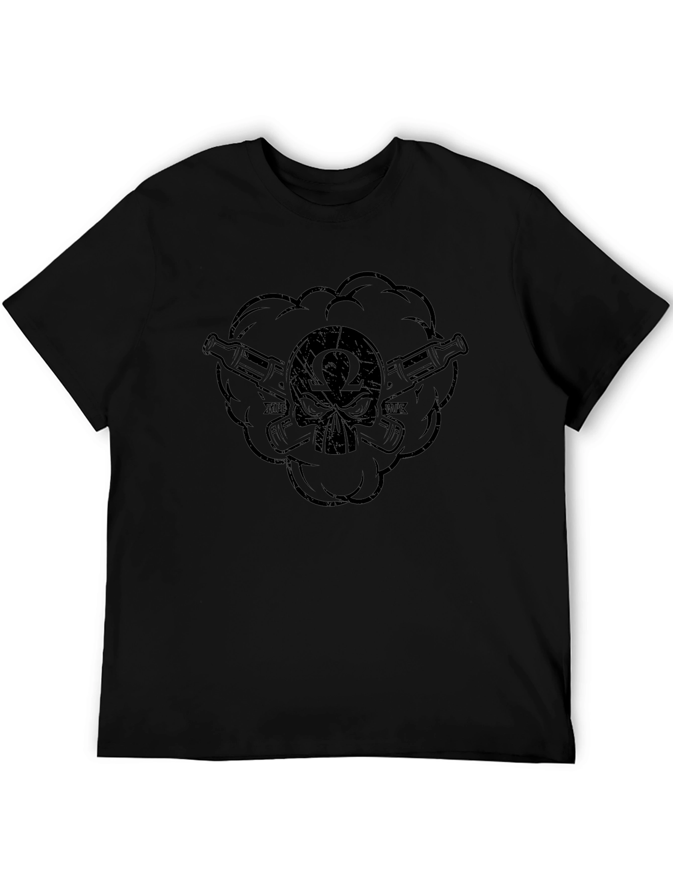 Vape Skull T-Shirt - Black Graphic Tee