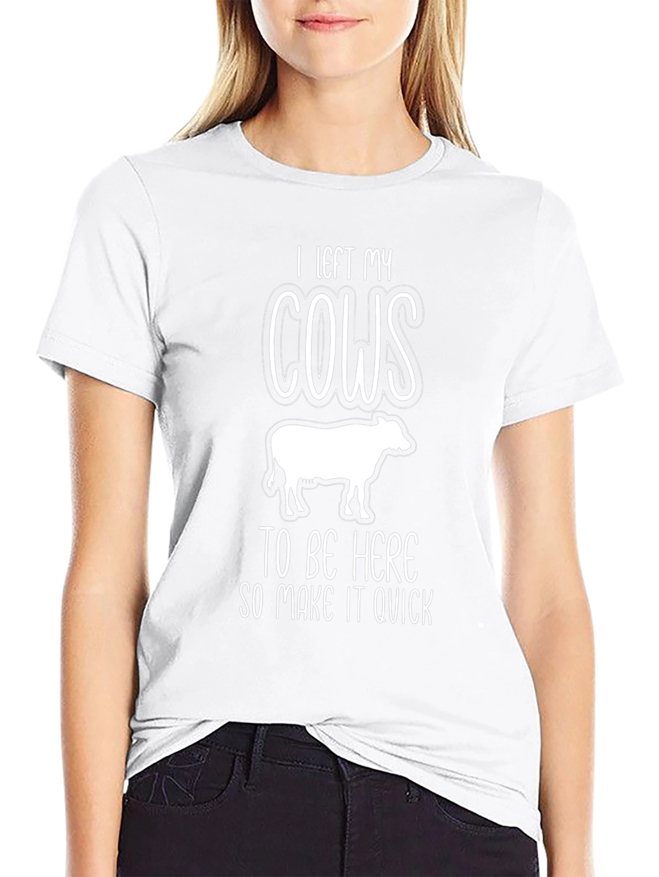 Funny Cow T-Shirt - I Left My Cows