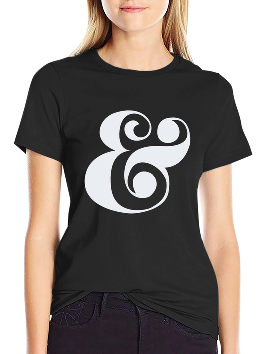 Ampersand Graphic Tee - Black Cotton Blend